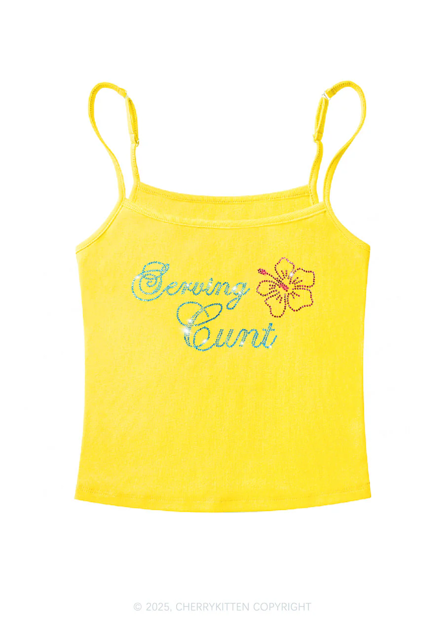 Rhinestone Serving Cxxt Y2K Spaghetti Strap Cami Cherrykitten - Image 6
