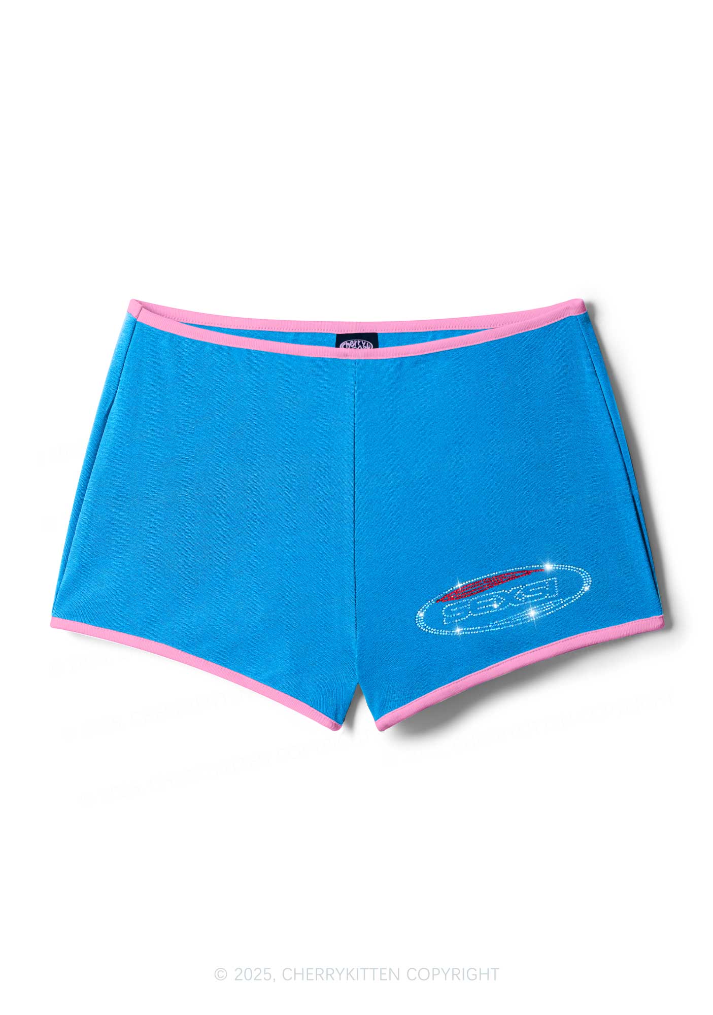 Rhinestone Sexsi Slogan Y2K Booty Shorts Cherrykitten - Image 8