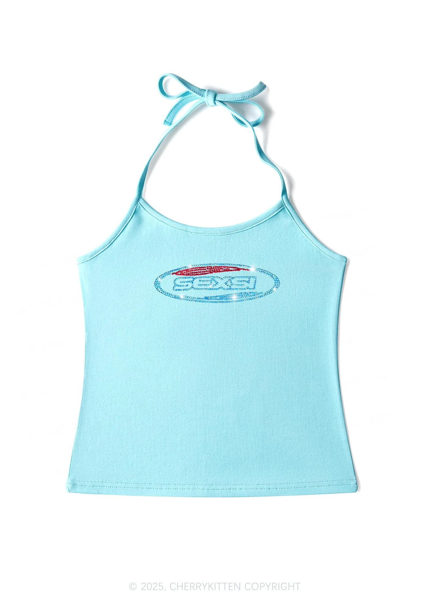 Rhinestone Sexsi Slogan Y2K Halter Neck Cami Cherrykitten - Image 4