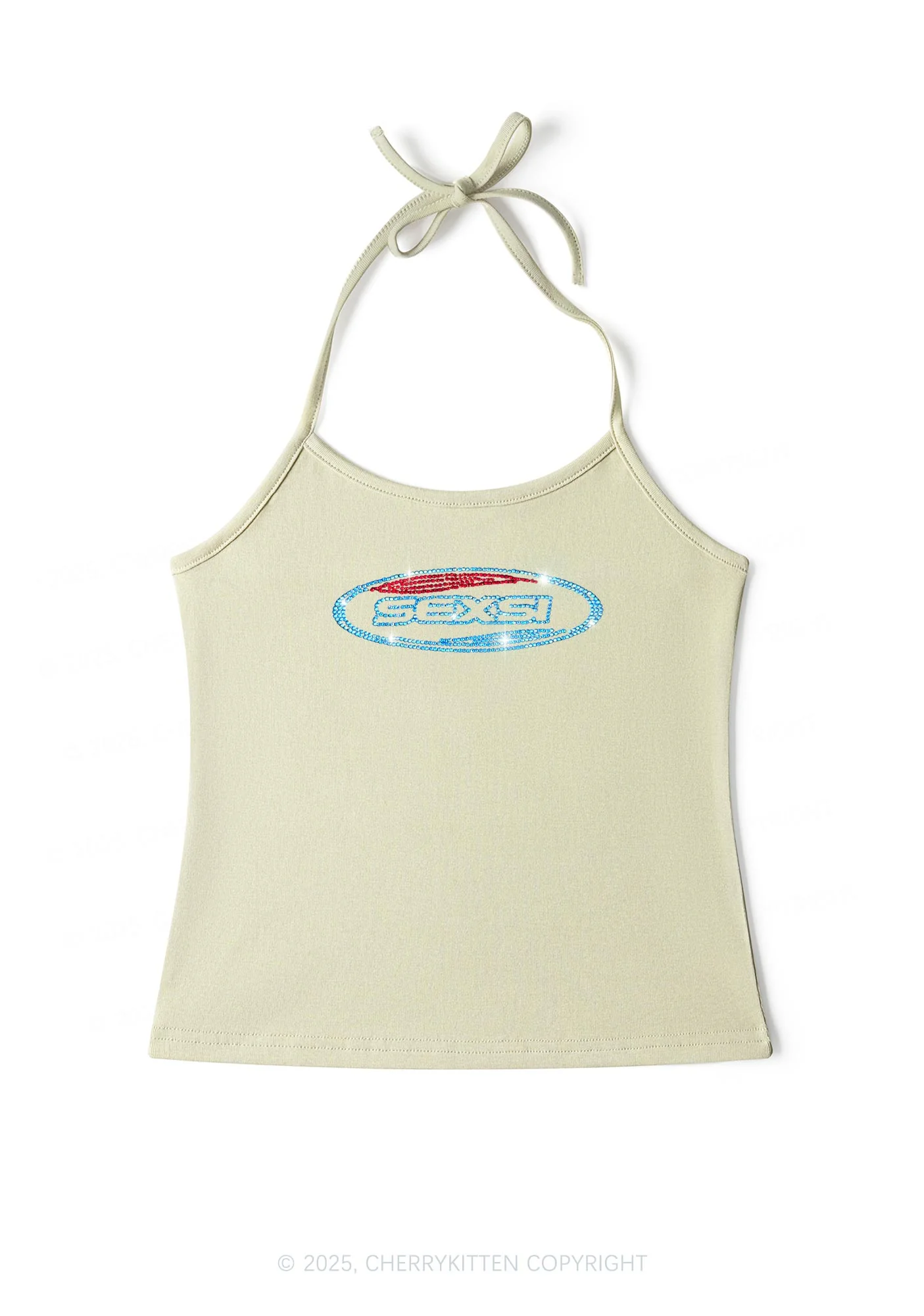 Rhinestone Sexsi Slogan Y2K Halter Neck Cami Cherrykitten - Image 6