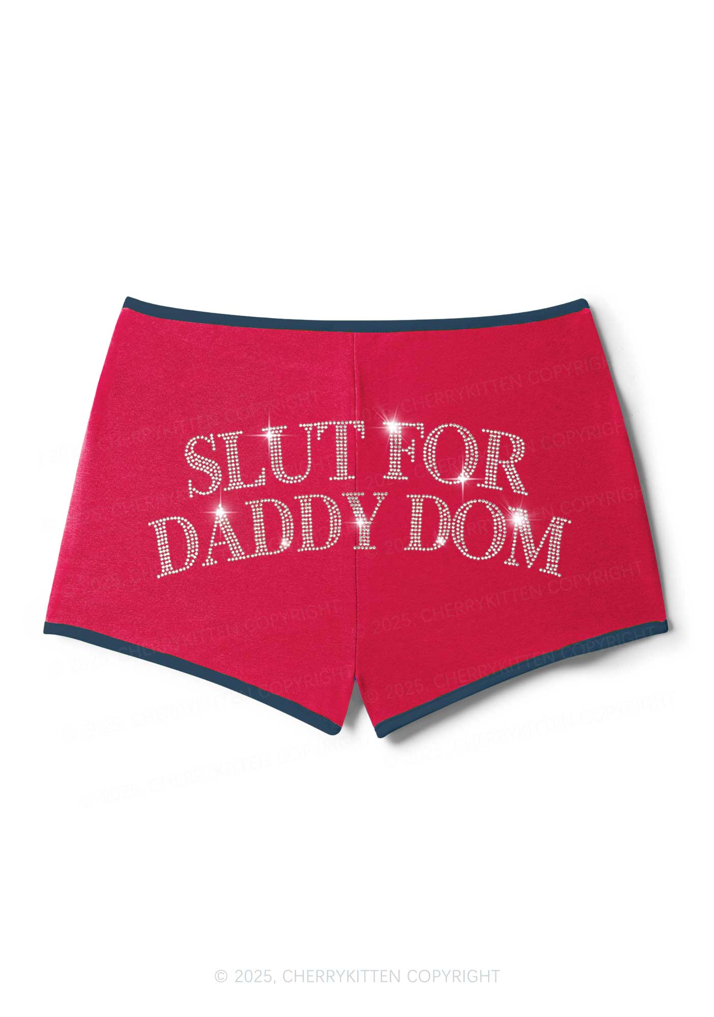 Rhinestone Slxt For Daddy Dom Y2K Booty Shorts Cherrykitten - Image 4
