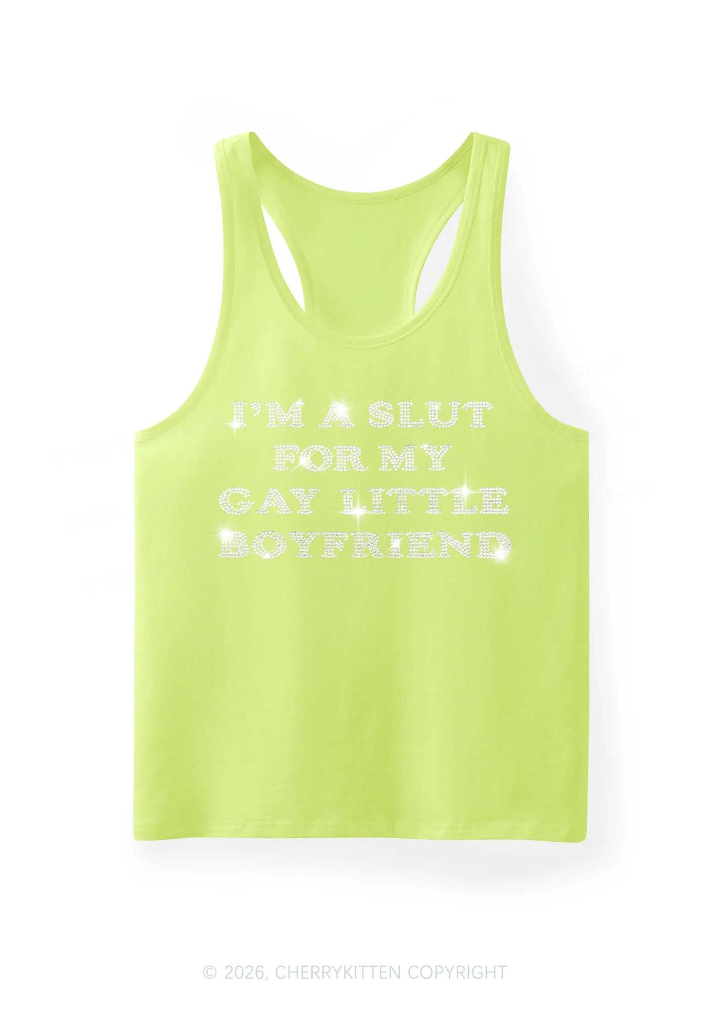 Rhinestone Slxt For My Gay BF Pride Y2K Men Racerback Tank Top Cherrykitten - Image 10