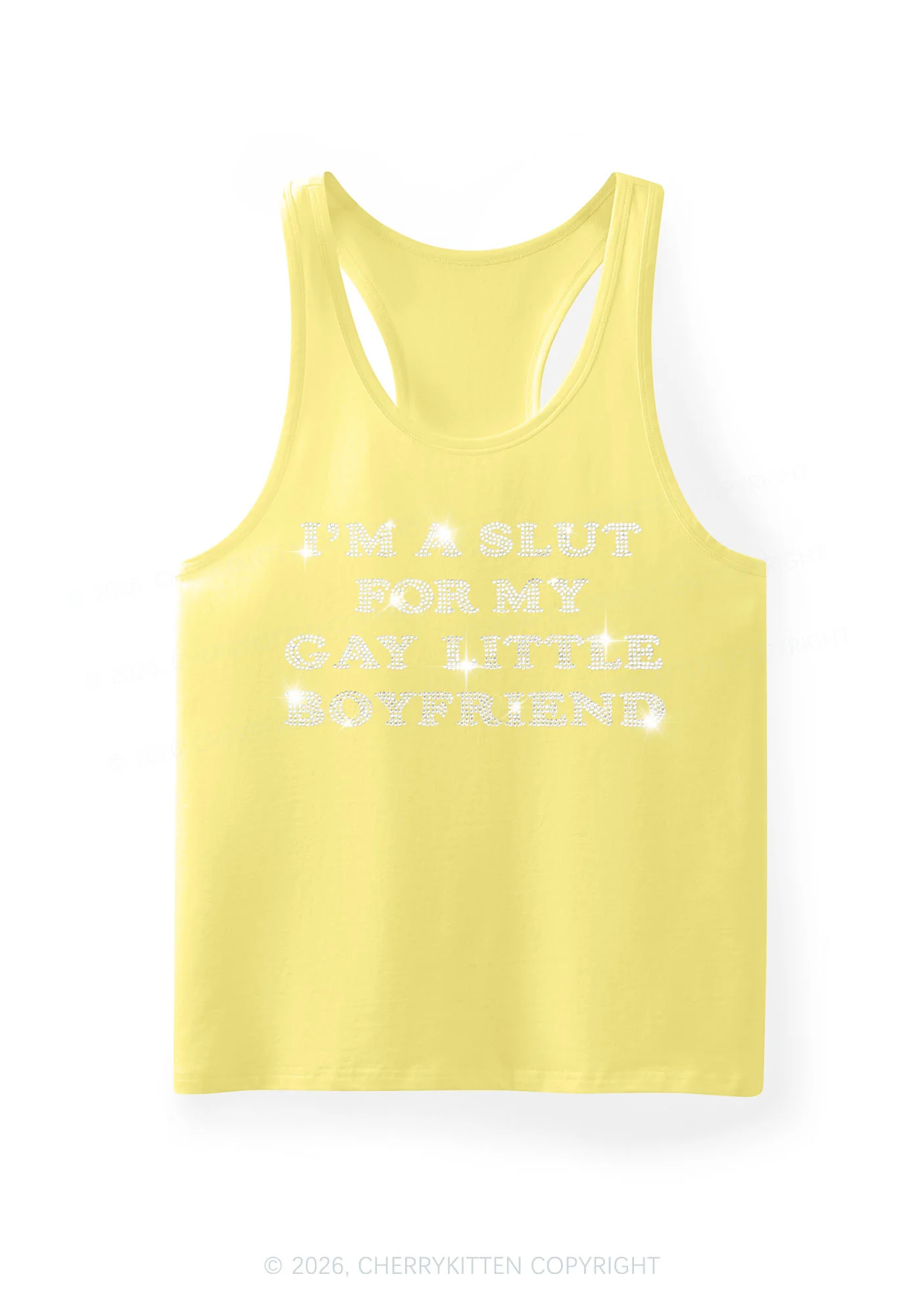 Rhinestone Slxt For My Gay BF Pride Y2K Men Racerback Tank Top Cherrykitten - Image 11