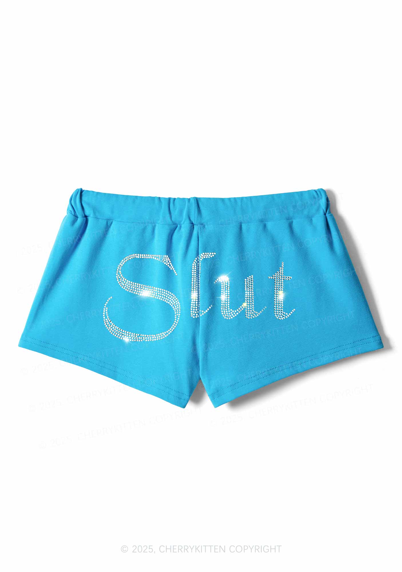 Rhinestone Slxt Y2K Drawstring Mini Shorts Cherrykitten - Image 3