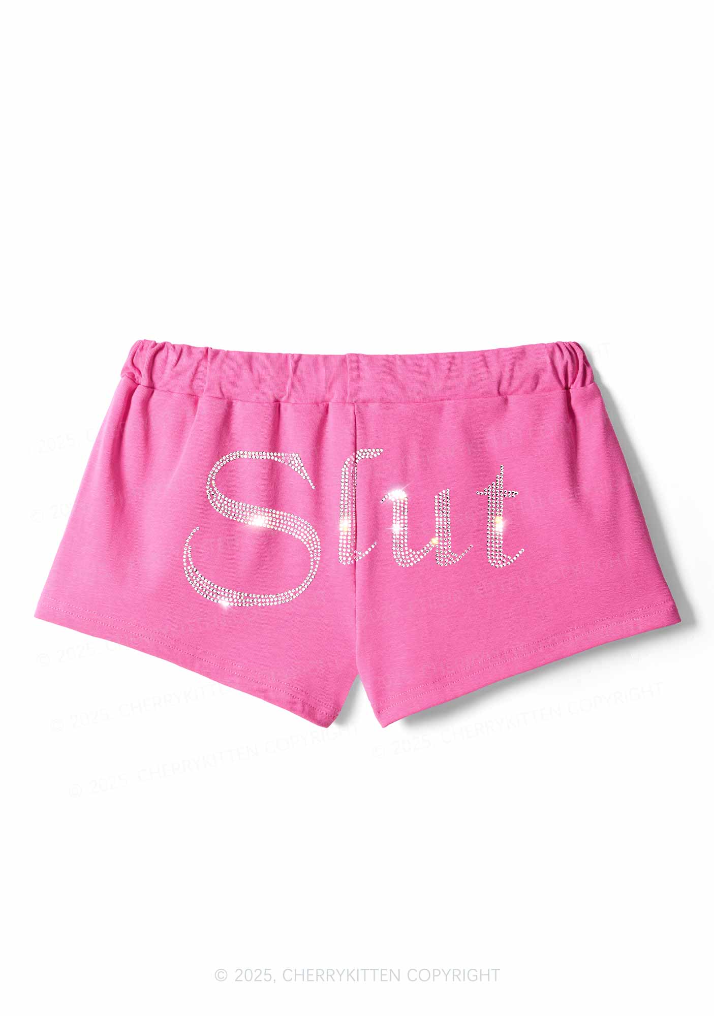 Rhinestone Slxt Y2K Drawstring Mini Shorts Cherrykitten - Image 4