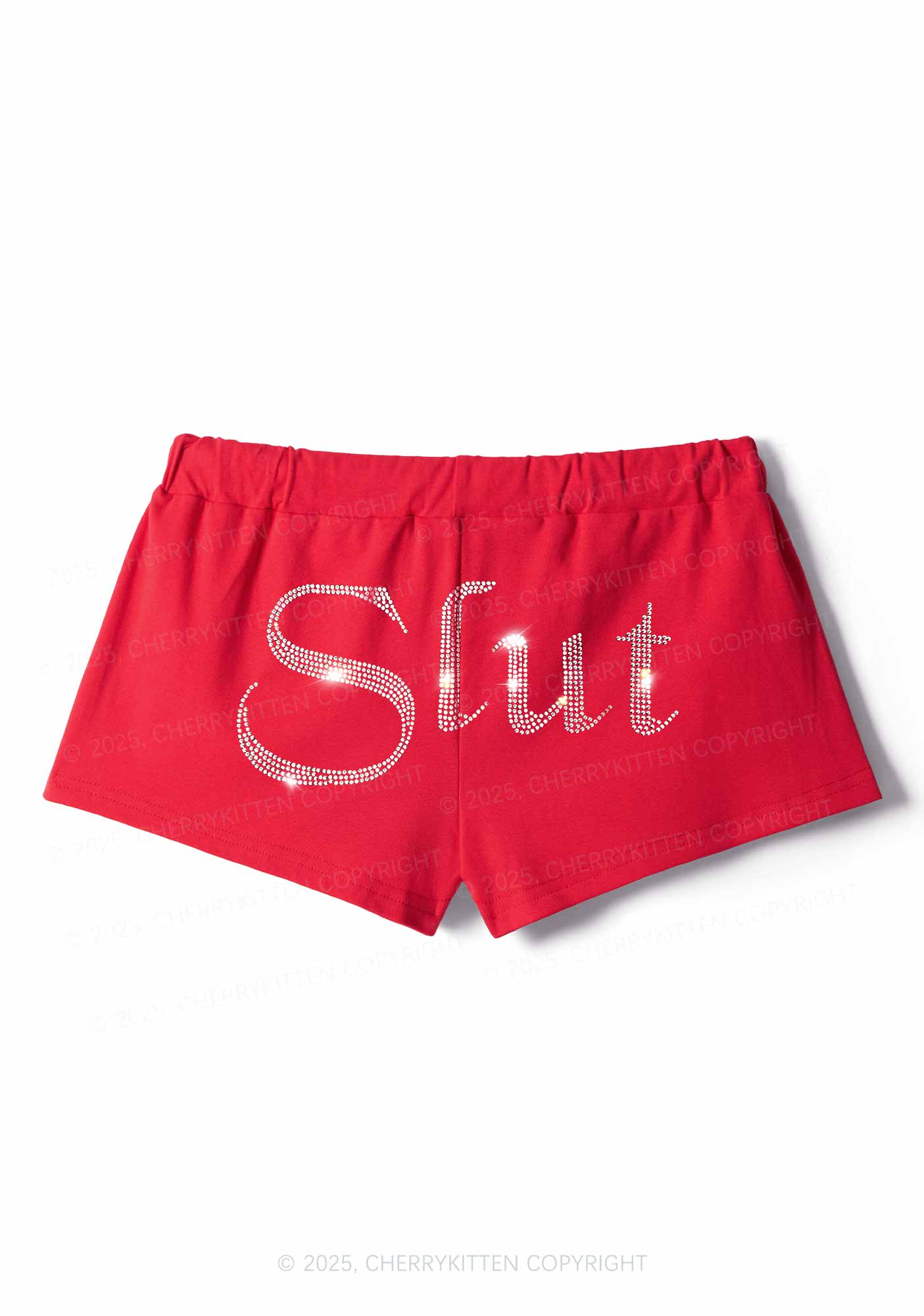 Rhinestone Slxt Y2K Drawstring Mini Shorts Cherrykitten - Image 6