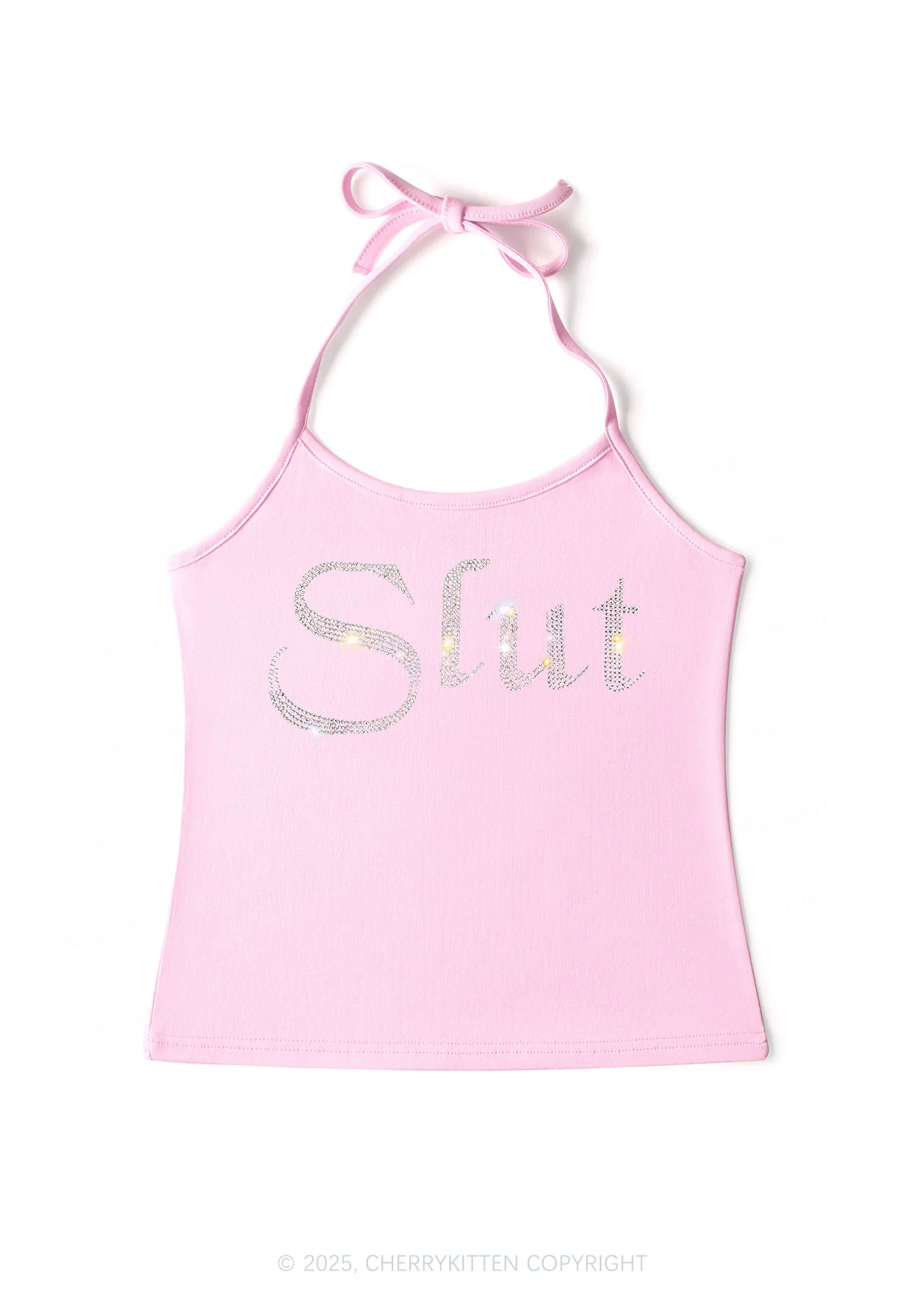 Rhinestone Slxt Y2K Halter Neck Cami Cherrykitten - Image 4