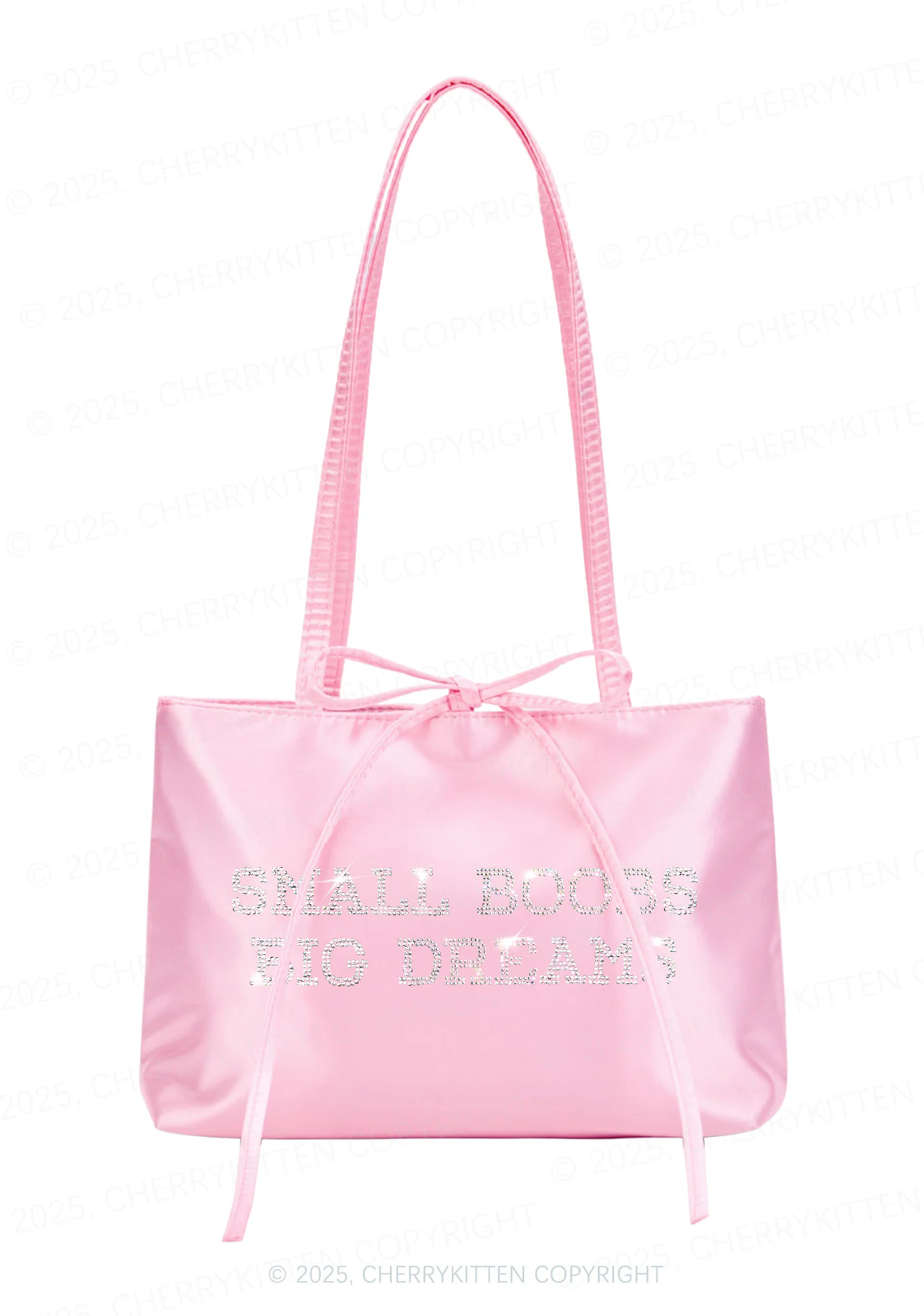 Rhinestone Small But Big Dreams Y2K Satin Bags Cherrykitten - Image 2