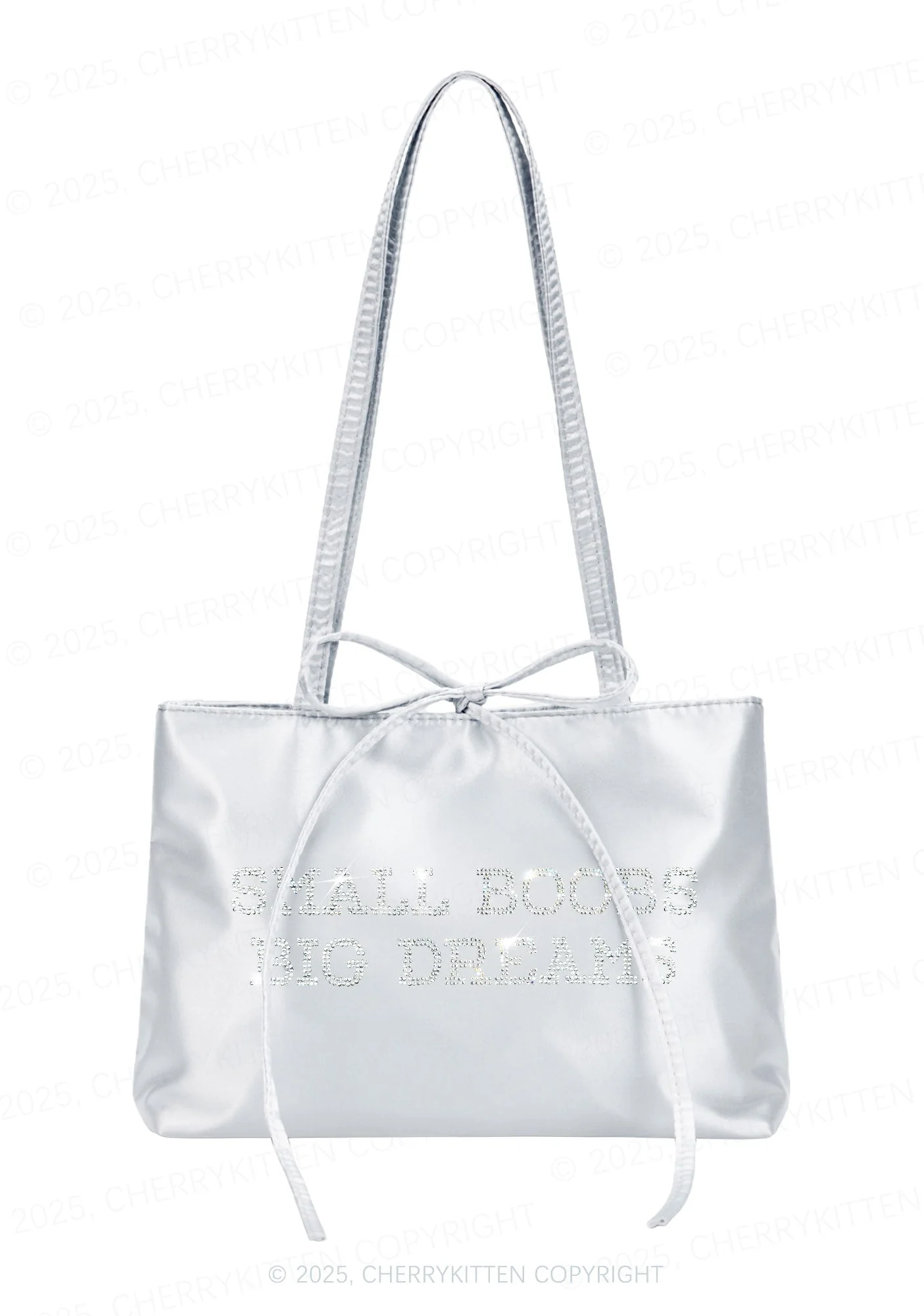 Rhinestone Small But Big Dreams Y2K Satin Bags Cherrykitten - Image 4