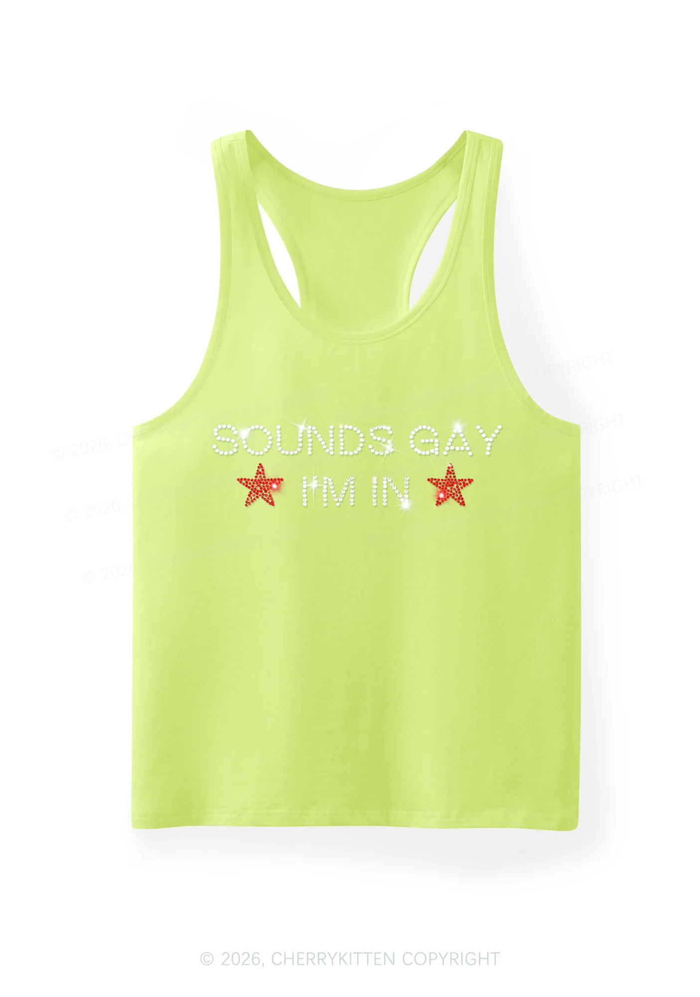 Rhinestone Sounds Gay Pride Y2K Men Racerback Tank Top Cherrykitten - Image 12