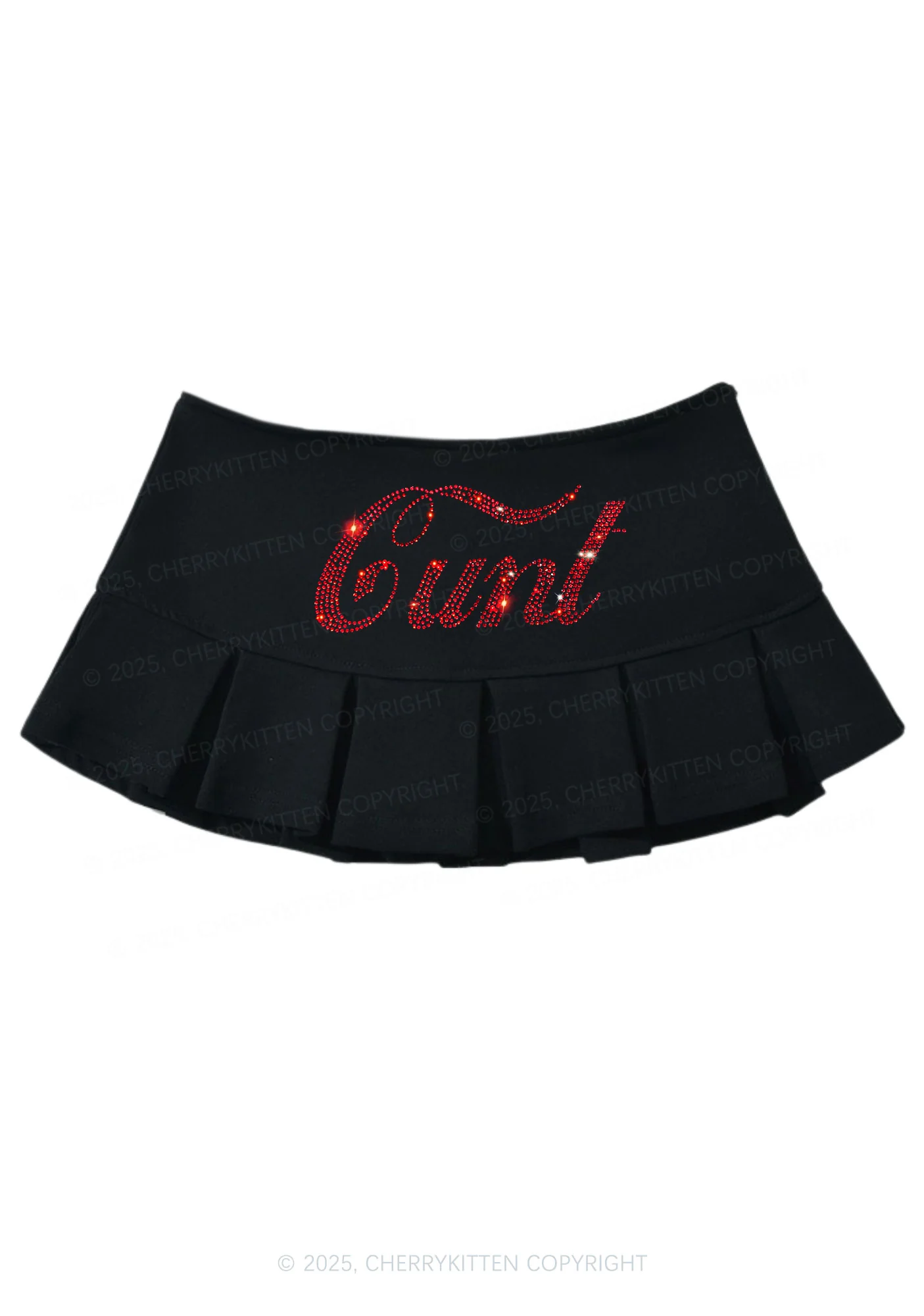 Rhinestone Special Cxxt Y2K Mini Pleated Skirts Cherrykitten - Image 3