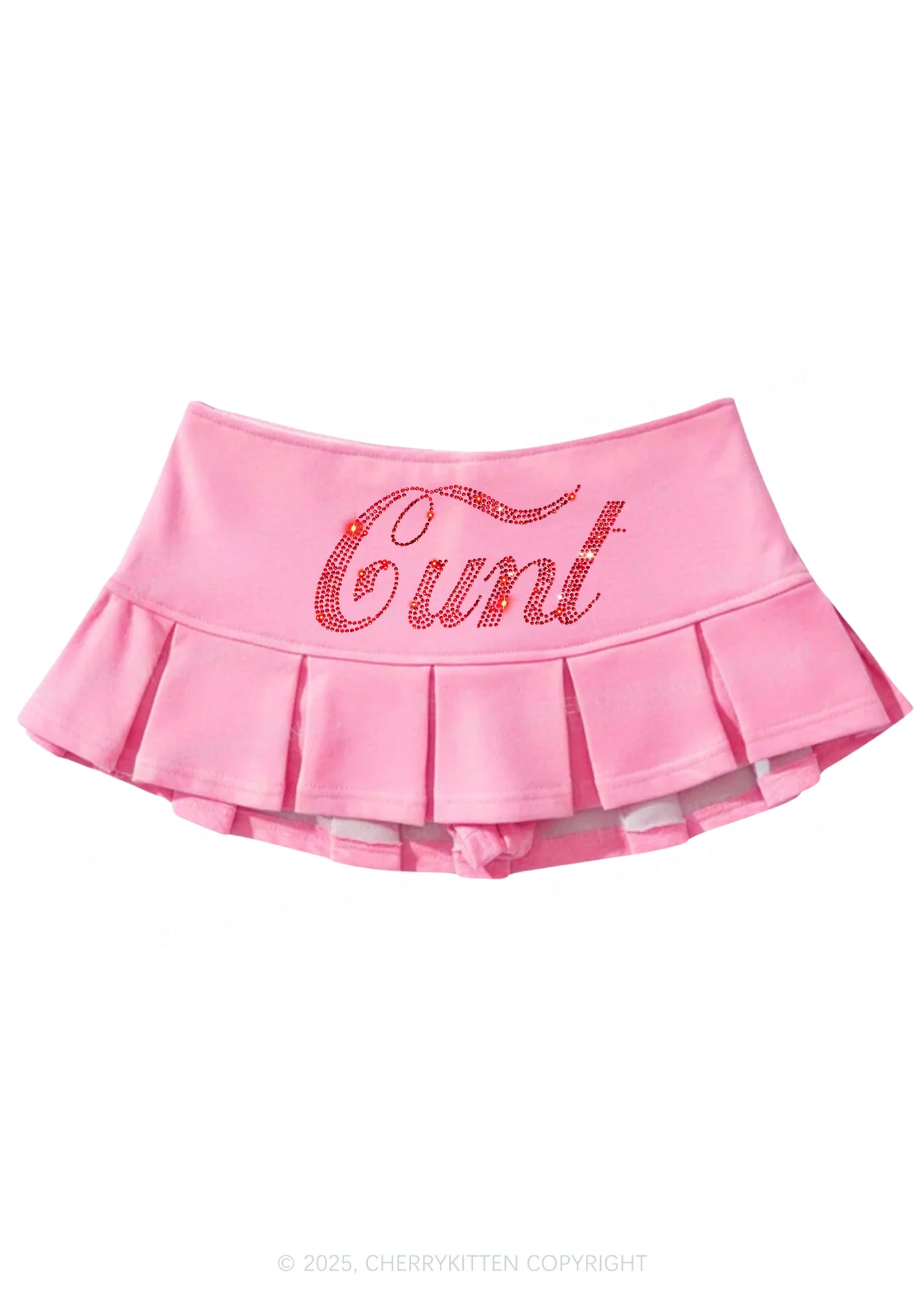 Rhinestone Special Cxxt Y2K Mini Pleated Skirts Cherrykitten - Image 4