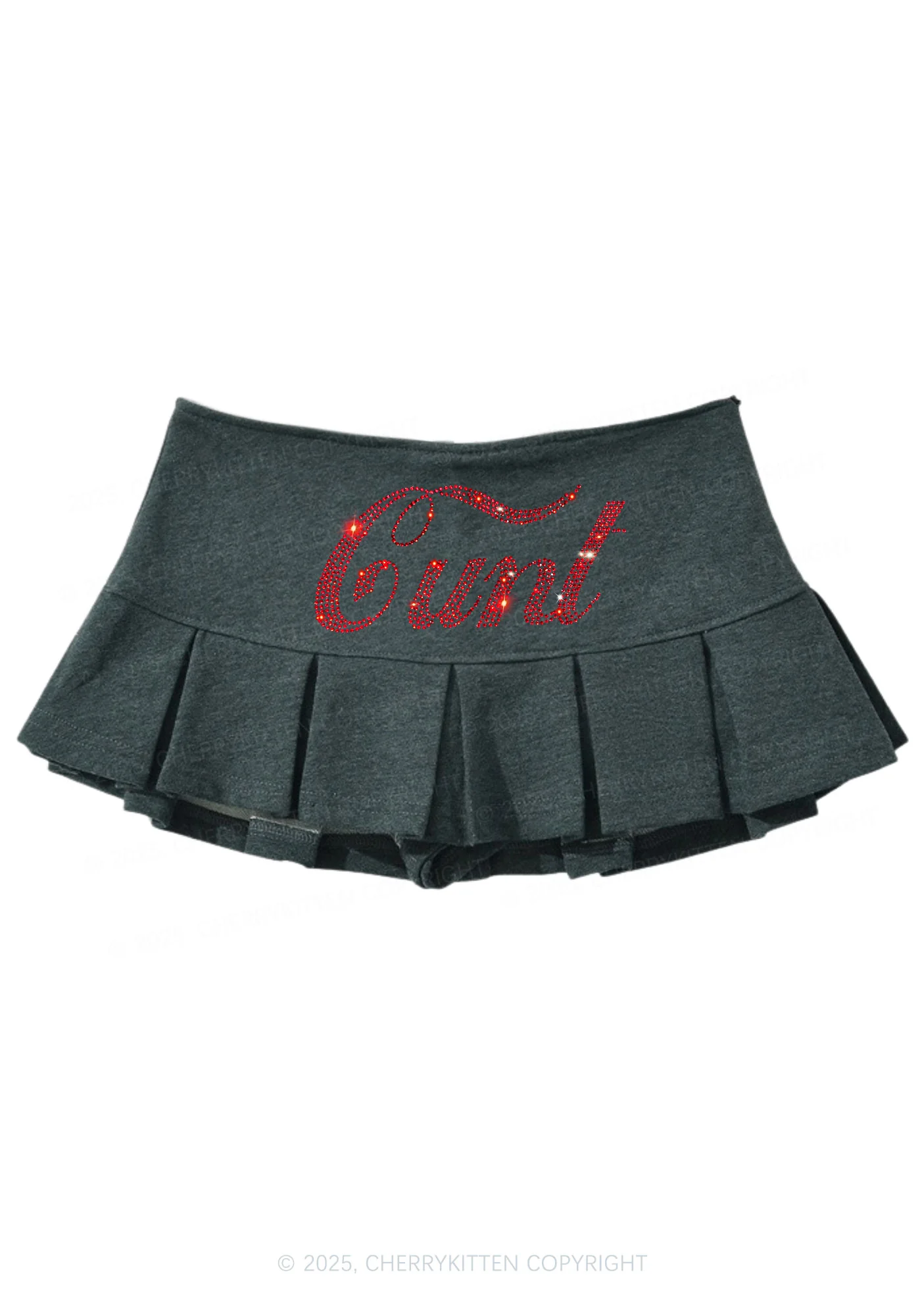 Rhinestone Special Cxxt Y2K Mini Pleated Skirts Cherrykitten - Image 5
