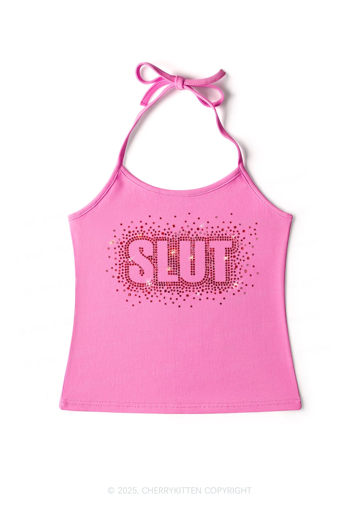 Rhinestone Special Slxt Y2K Halter Neck Cami Cherrykitten - Image 4