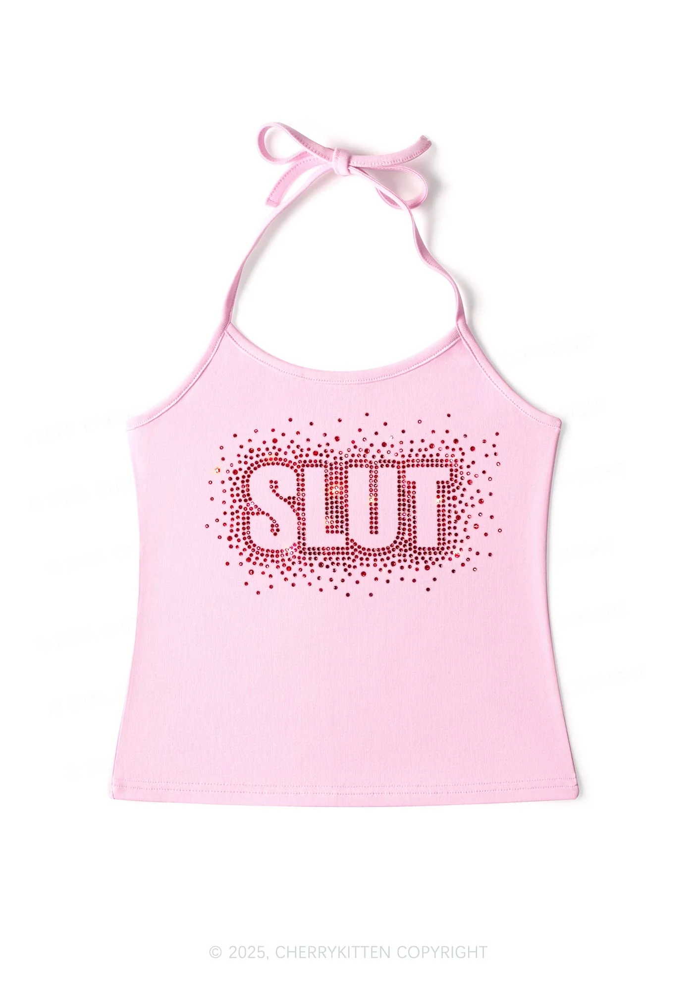 Rhinestone Special Slxt Y2K Halter Neck Cami Cherrykitten - Image 5