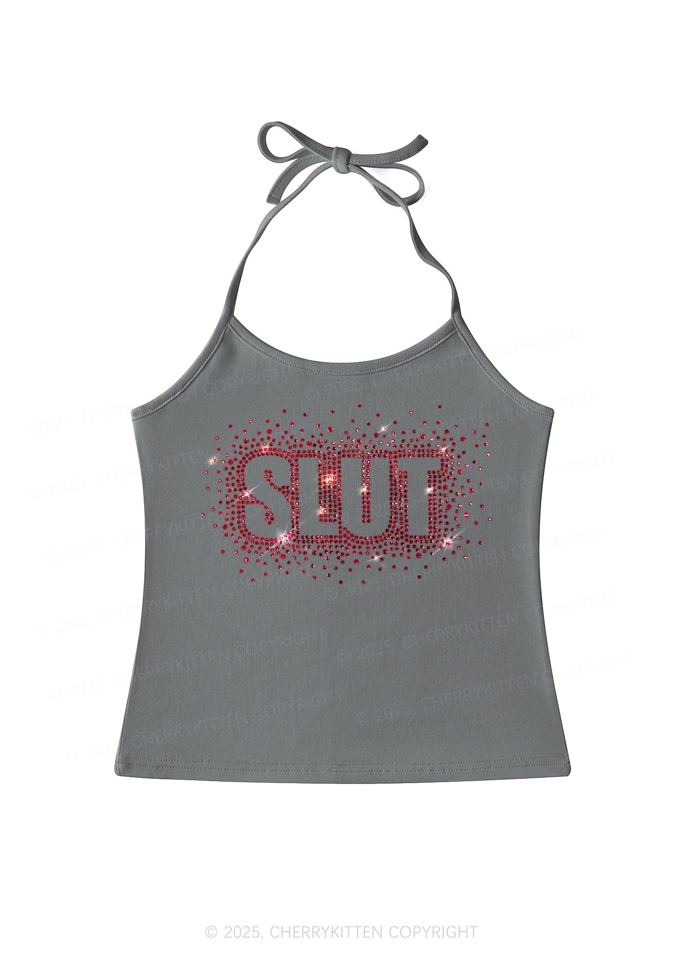 Rhinestone Special Slxt Y2K Halter Neck Cami Cherrykitten - Image 8