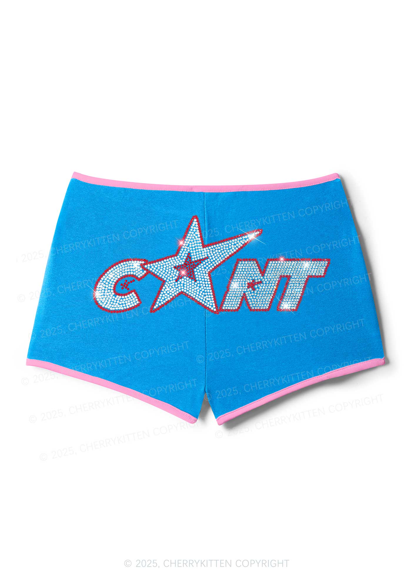 Rhinestone Star Cxxt Y2K Booty Shorts Cherrykitten - Image 4