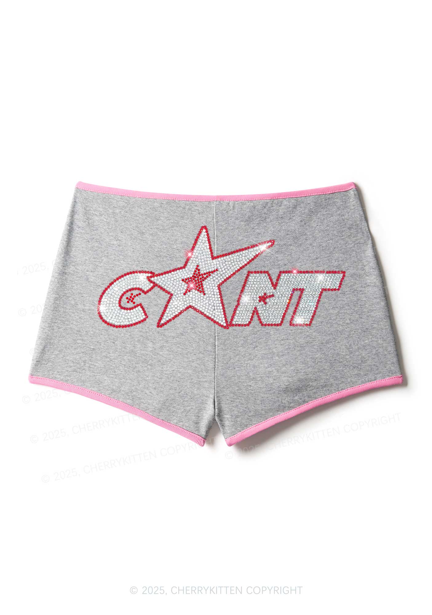 Rhinestone Star Cxxt Y2K Booty Shorts Cherrykitten - Image 5