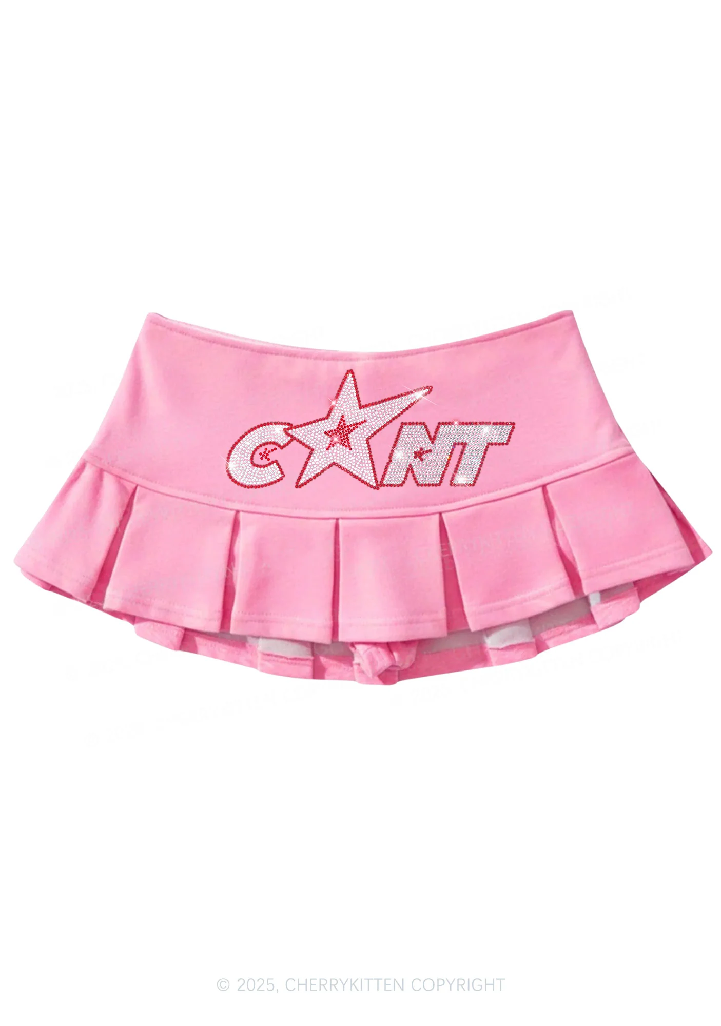 Rhinestone Star Cxxt Y2K Mini Pleated Skirts Cherrykitten - Image 3