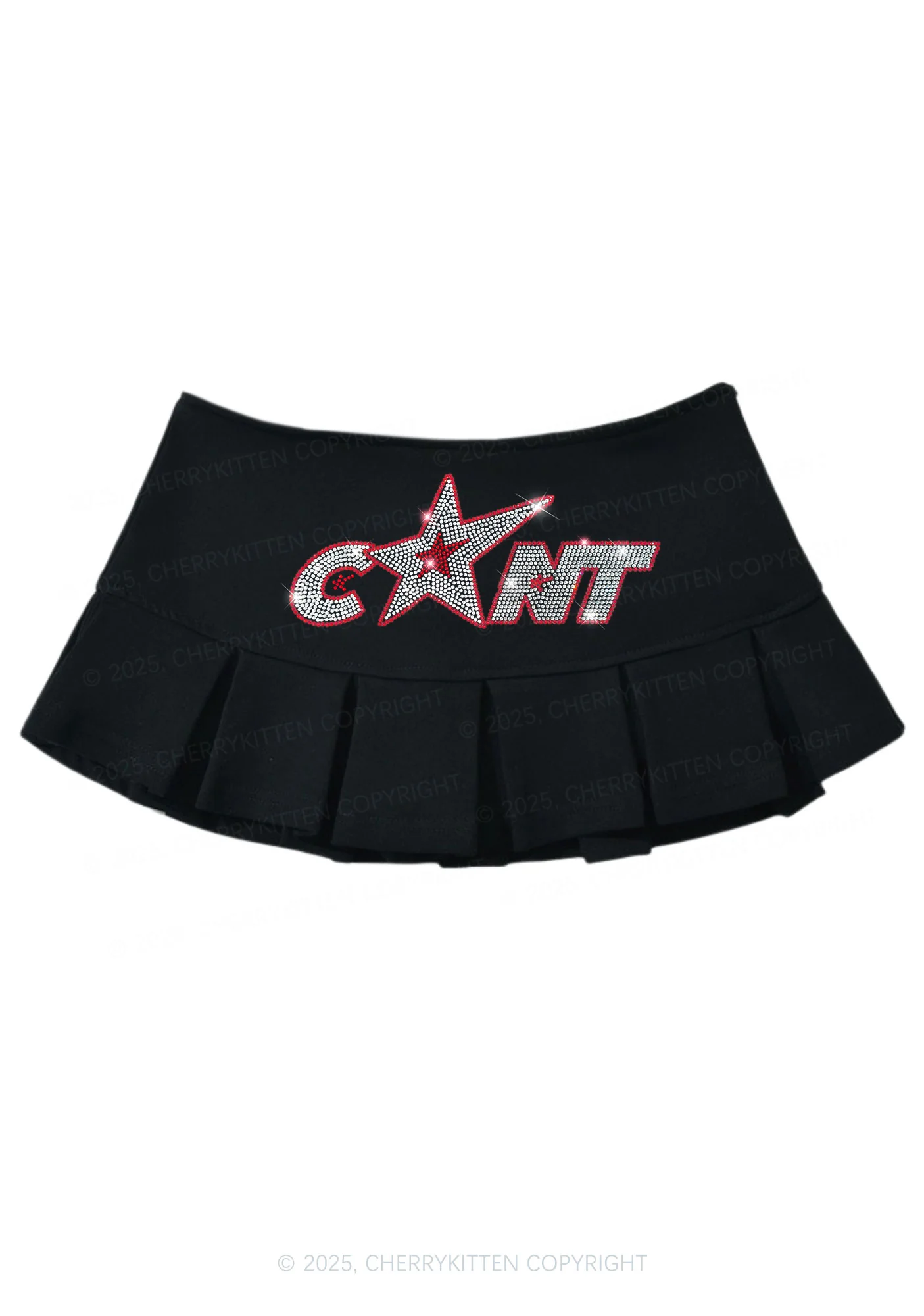 Rhinestone Star Cxxt Y2K Mini Pleated Skirts Cherrykitten - Image 4