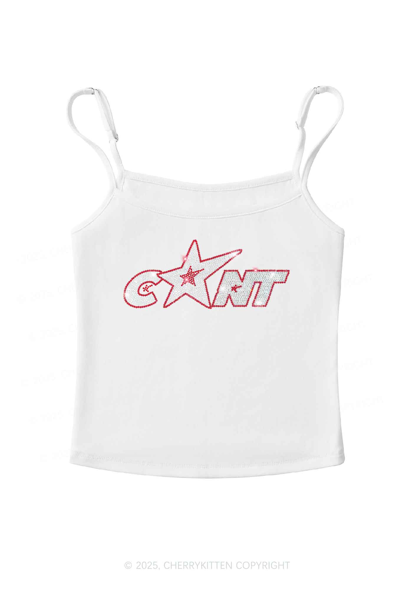 Rhinestone Star Cxxt Y2K Spaghetti Strap Cami Cherrykitten - Image 3