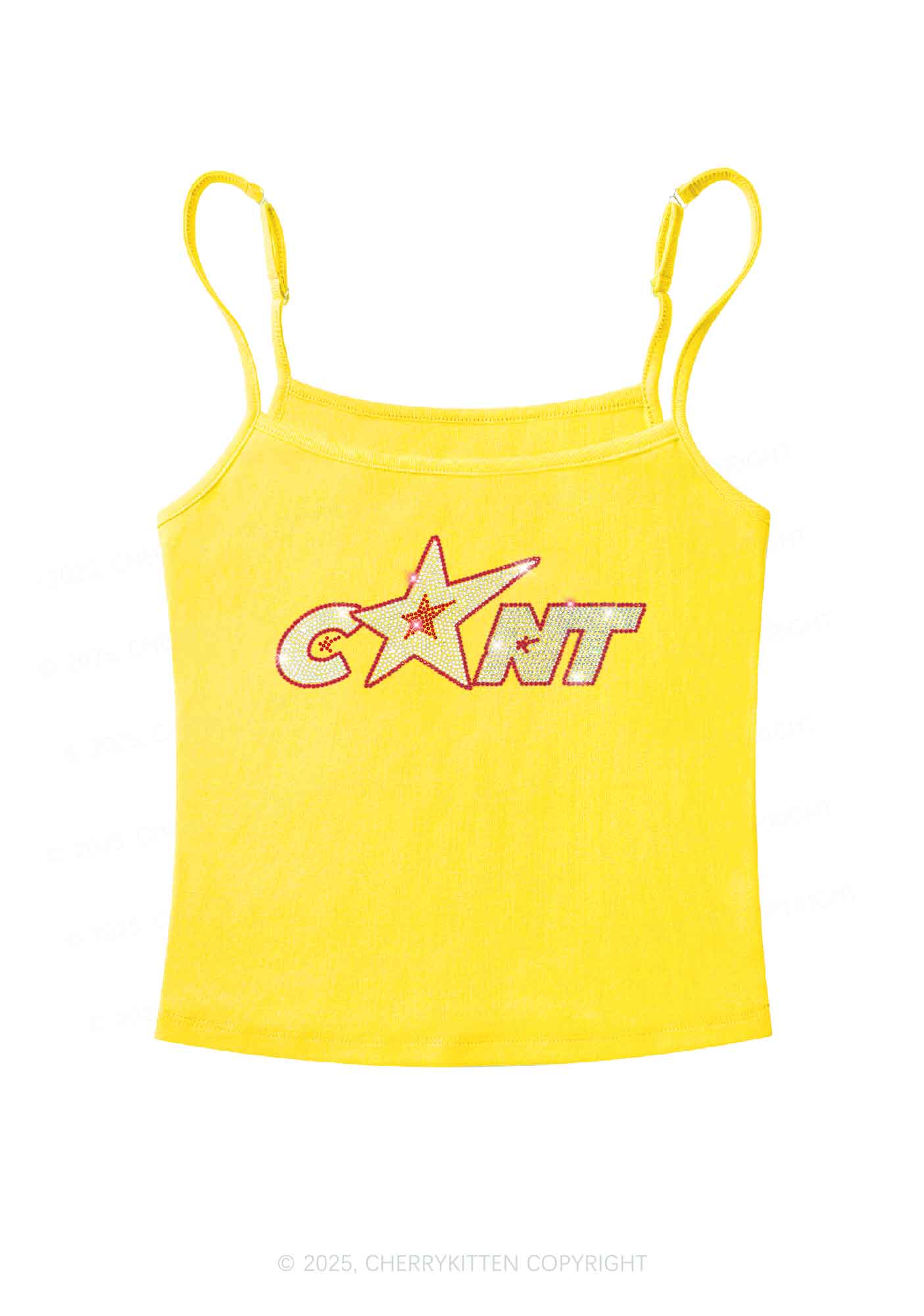Rhinestone Star Cxxt Y2K Spaghetti Strap Cami Cherrykitten - Image 7