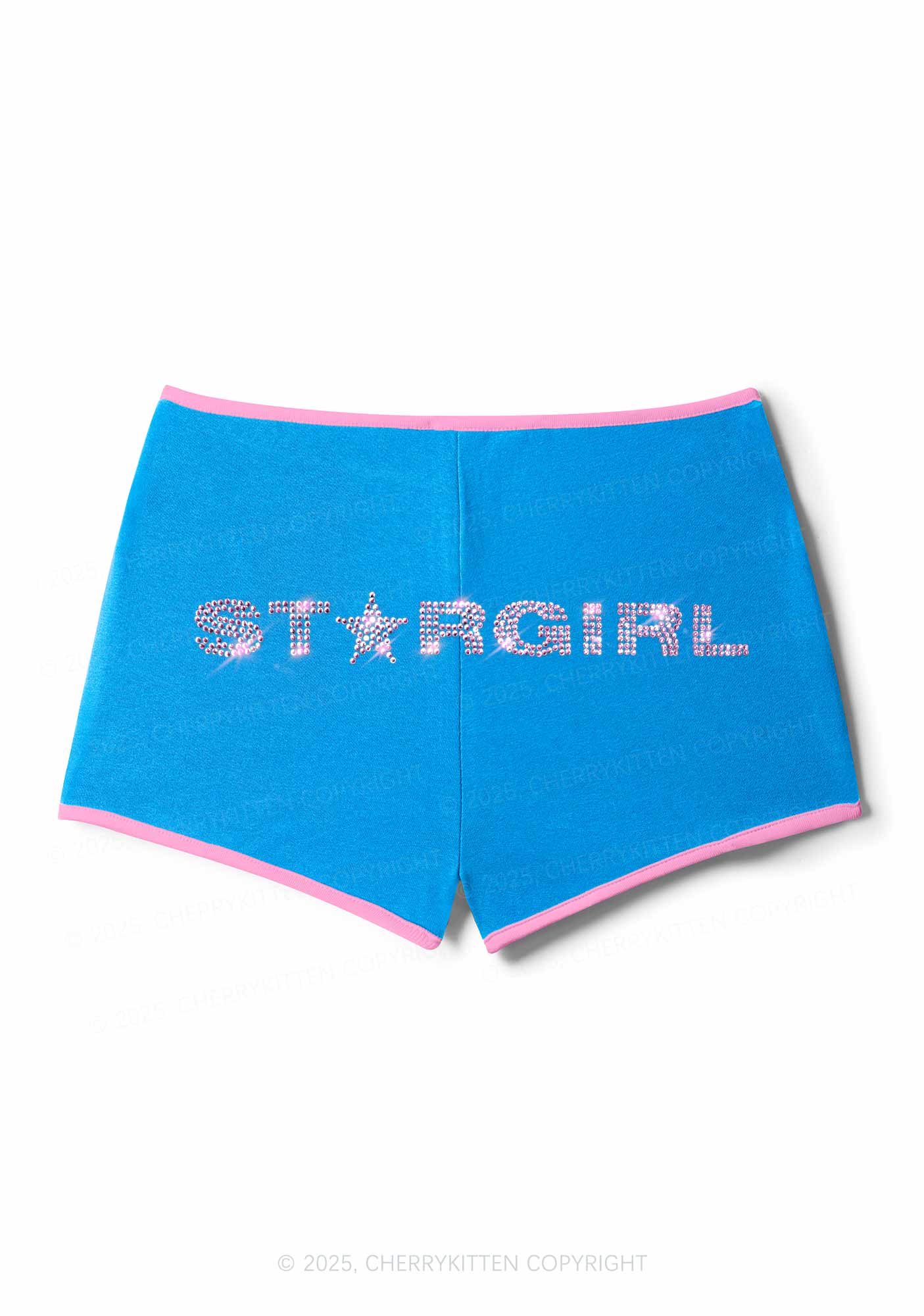 Rhinestone Stargirl Y2K Booty Shorts Cherrykitten - Image 3