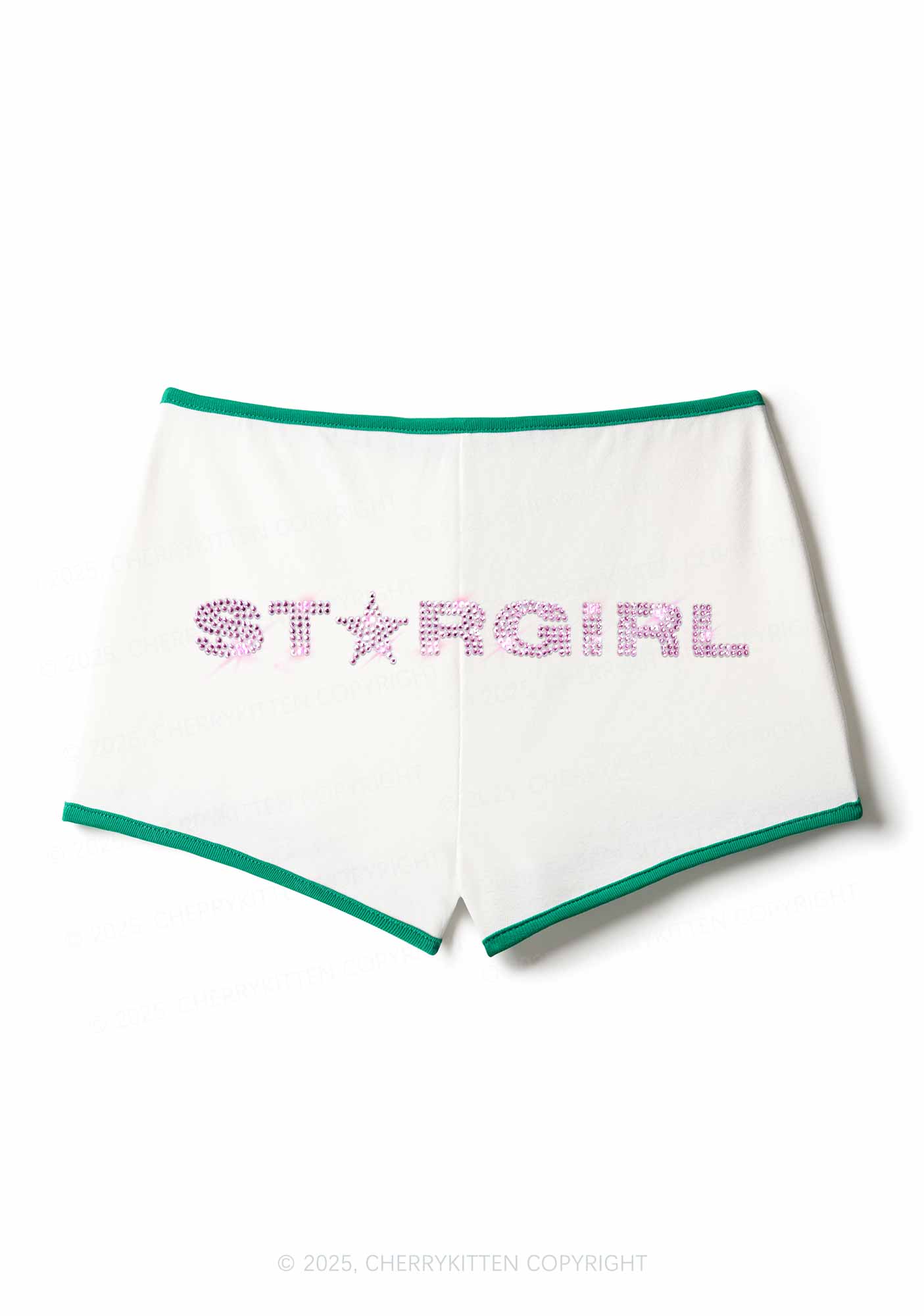 Rhinestone Stargirl Y2K Booty Shorts Cherrykitten - Image 4