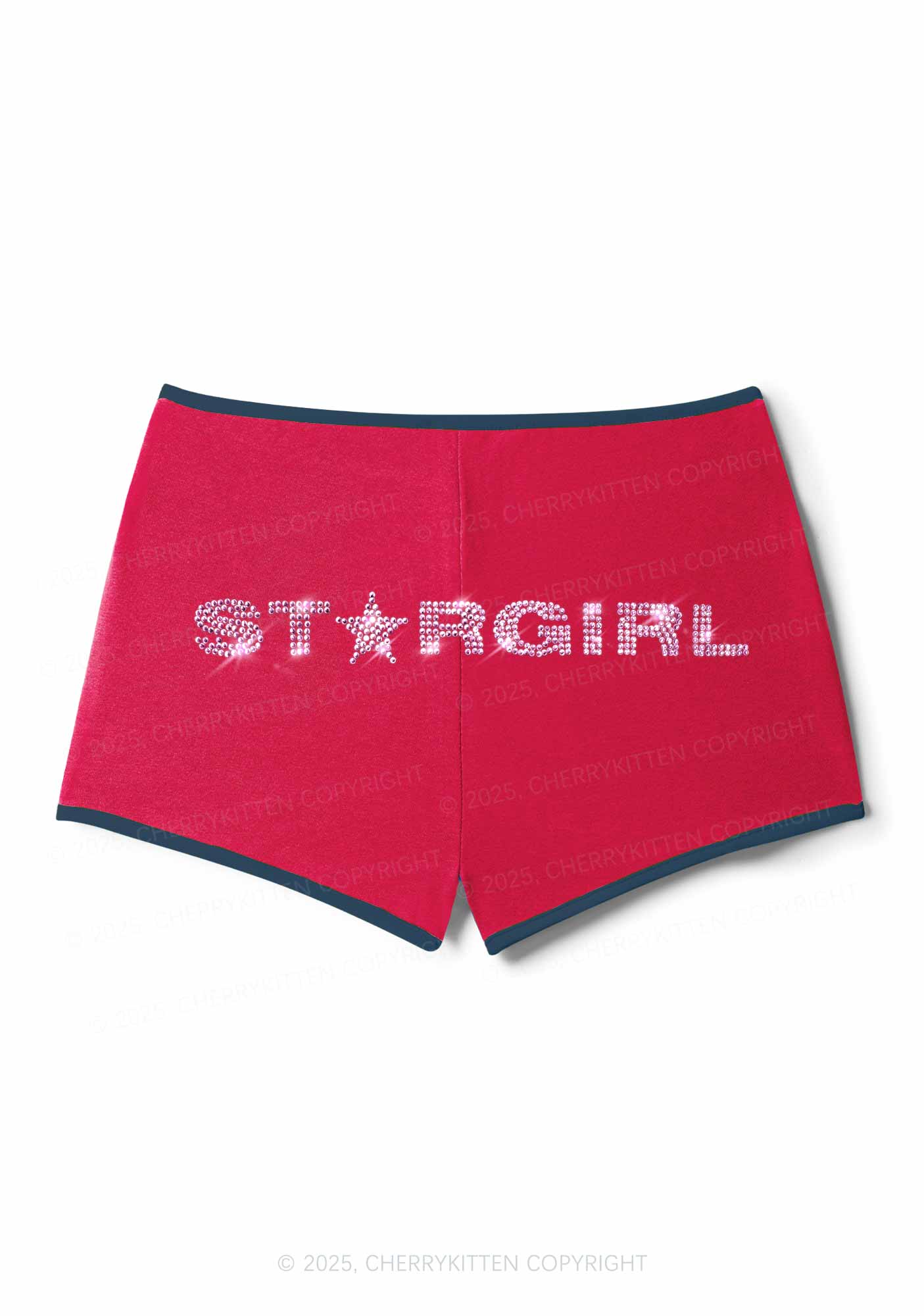 Rhinestone Stargirl Y2K Booty Shorts Cherrykitten - Image 5
