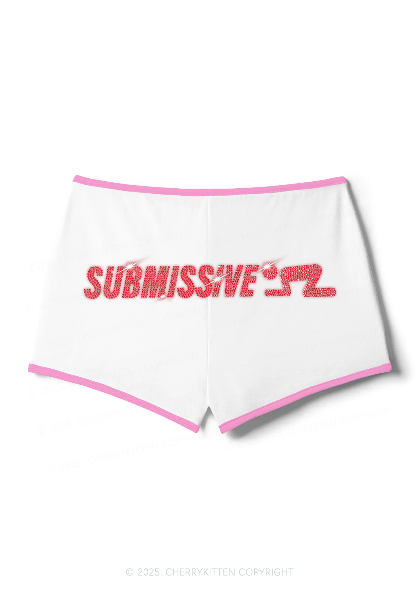 Rhinestone Submissive Man Y2K Booty Shorts Cherrykitten - Image 4