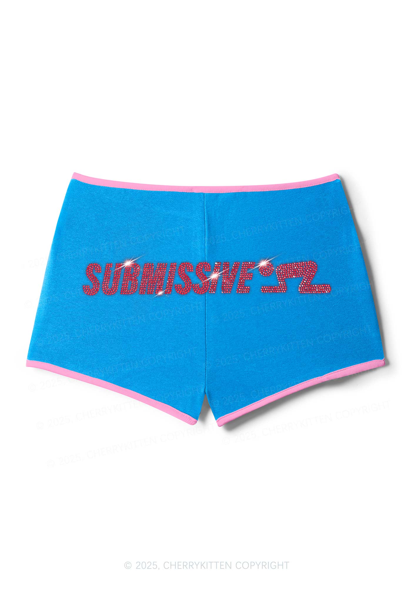 Rhinestone Submissive Man Y2K Booty Shorts Cherrykitten - Image 6