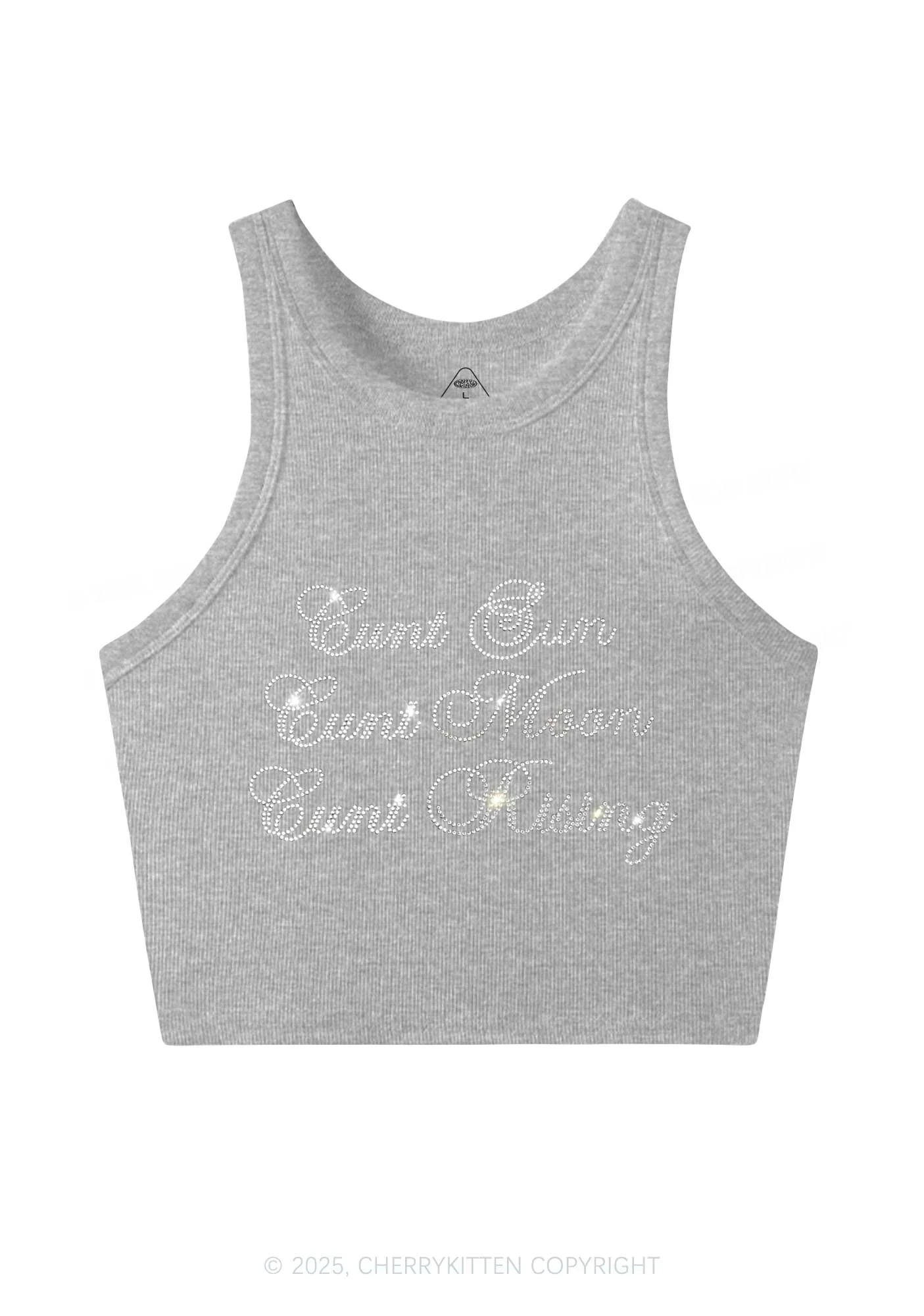 Rhinestone Sun Moon Rising Y2K Crop Tank Top Cherrykitten - Image 3