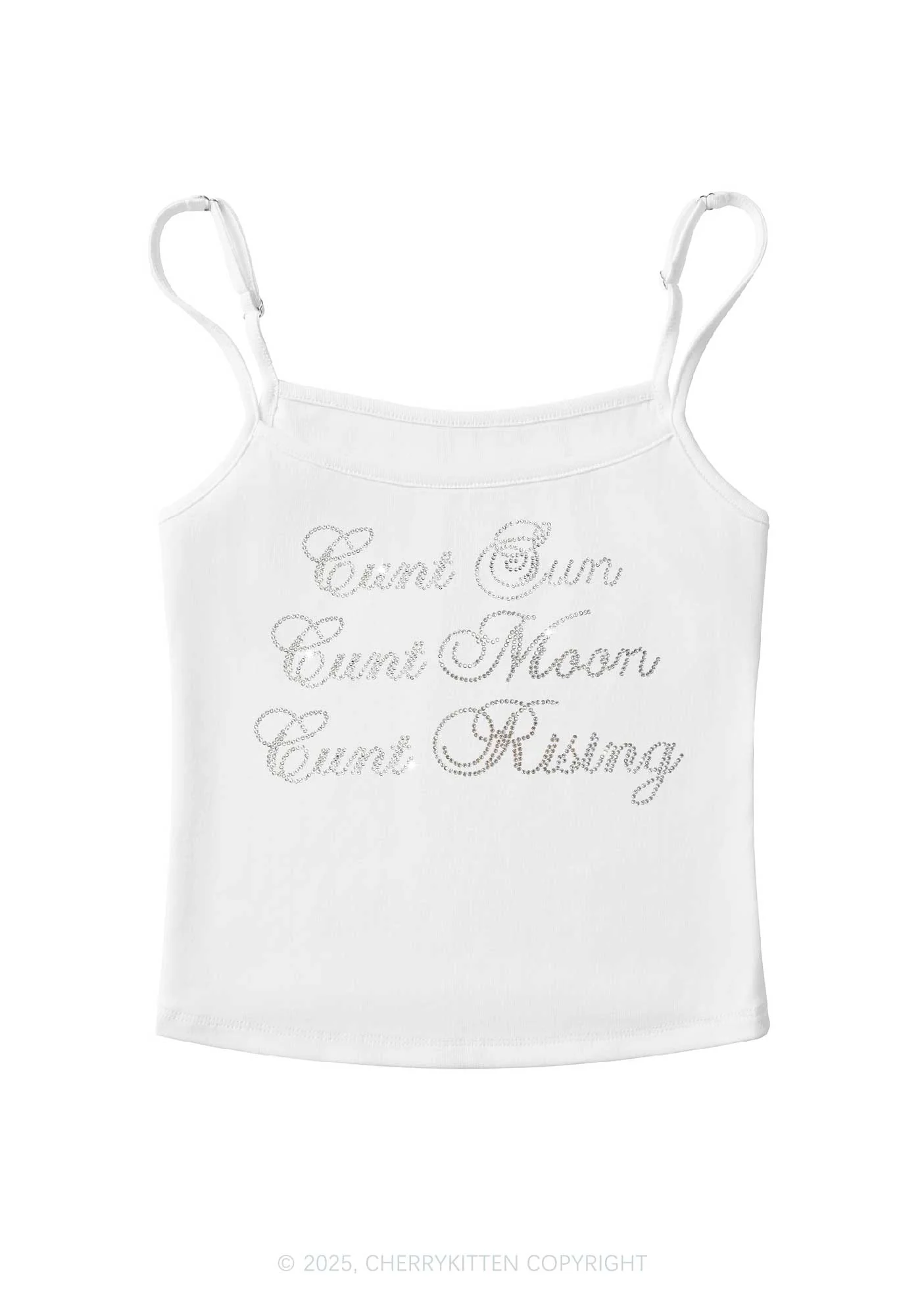 Rhinestone Sun Moon Rising Y2K Spaghetti Strap Cami Cherrykitten - Image 4