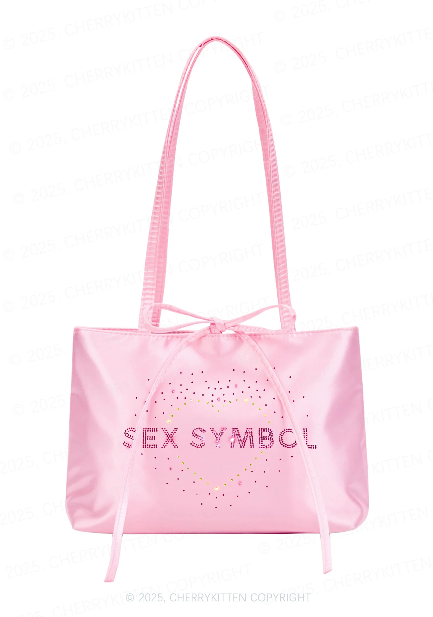 Rhinestone Sx Symbol Y2K Satin Bags Cherrykitten - Image 3