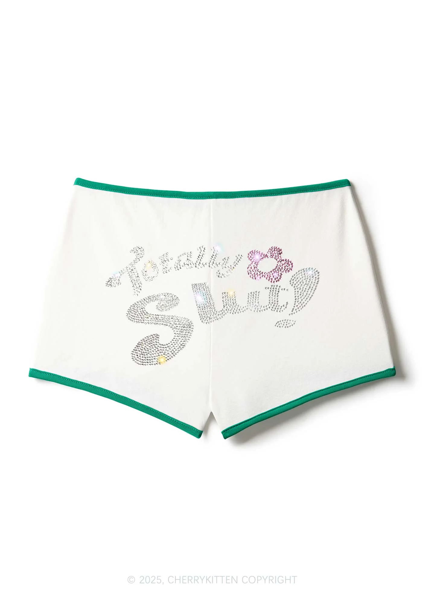Rhinestone Totally Slxt Y2K Booty Shorts Cherrykitten - Image 5