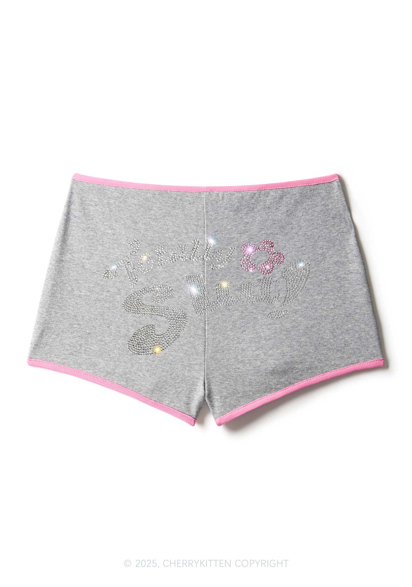 Rhinestone Totally Slxt Y2K Booty Shorts Cherrykitten - Image 6