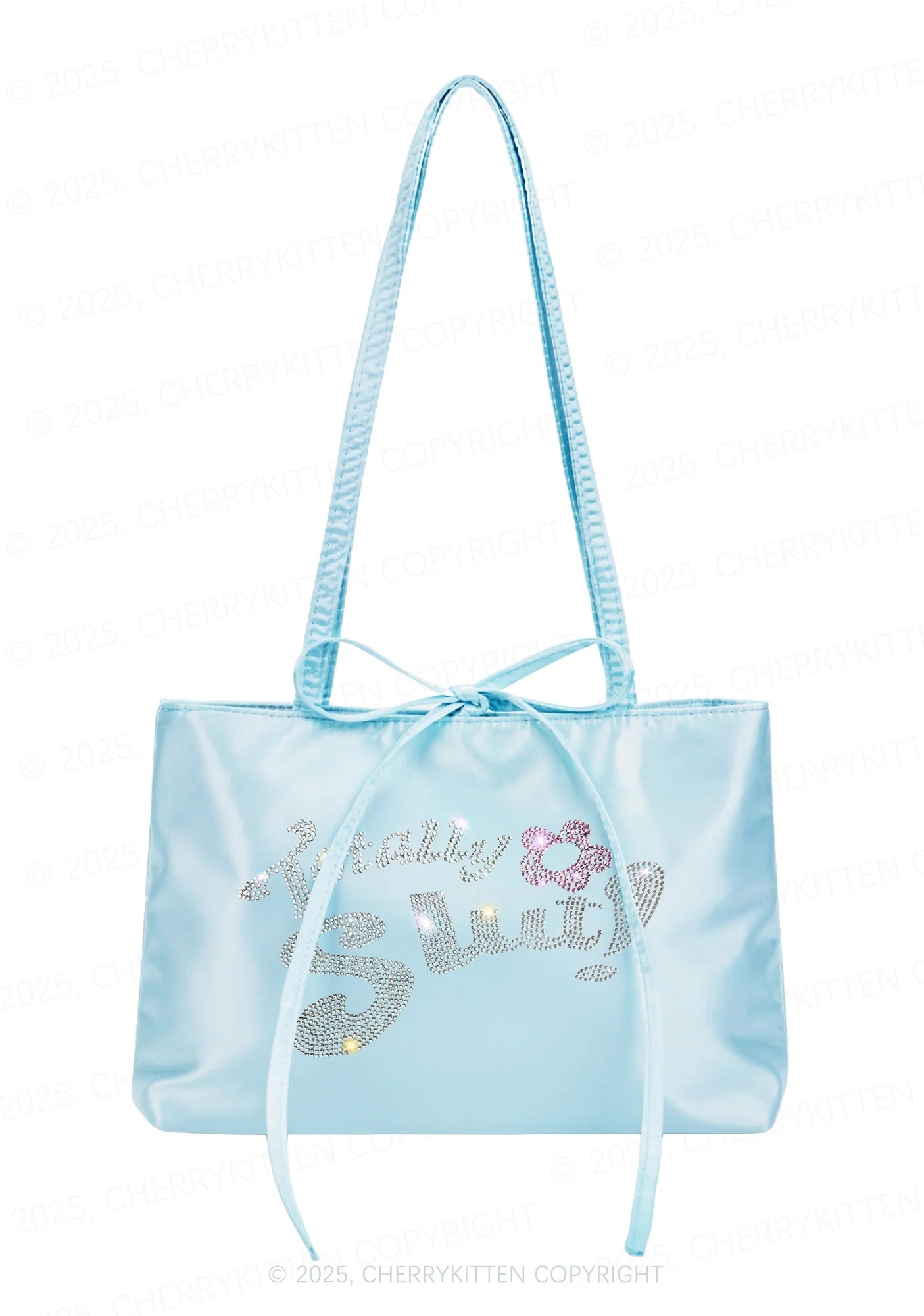 Rhinestone Totally Slxt Y2K Satin Bags Cherrykitten - Image 2