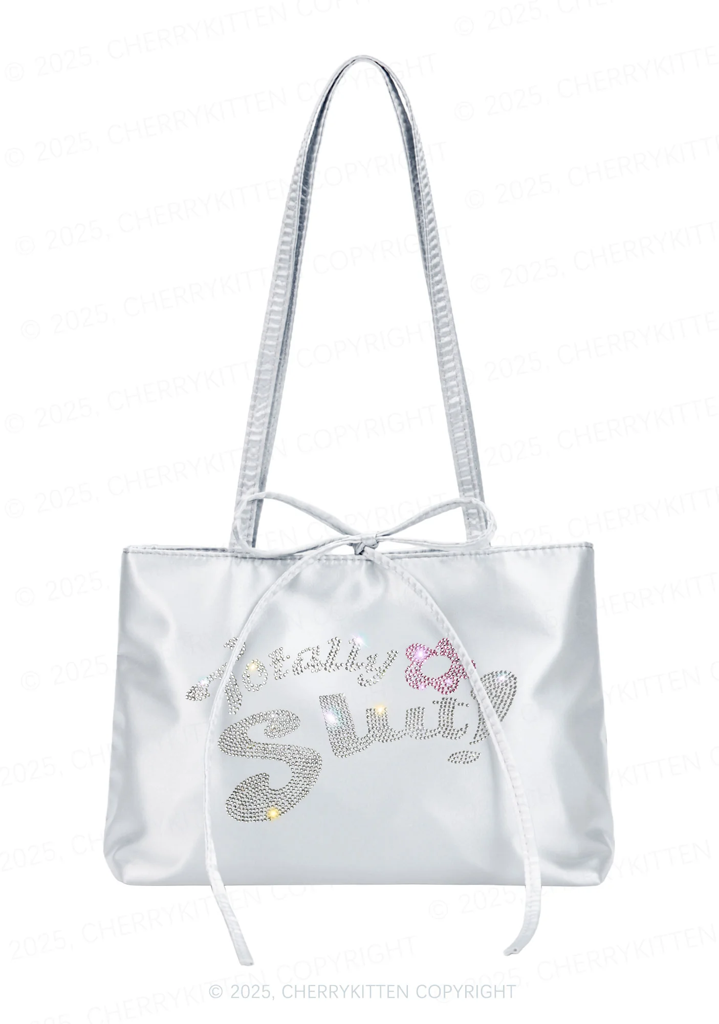 Rhinestone Totally Slxt Y2K Satin Bags Cherrykitten - Image 3