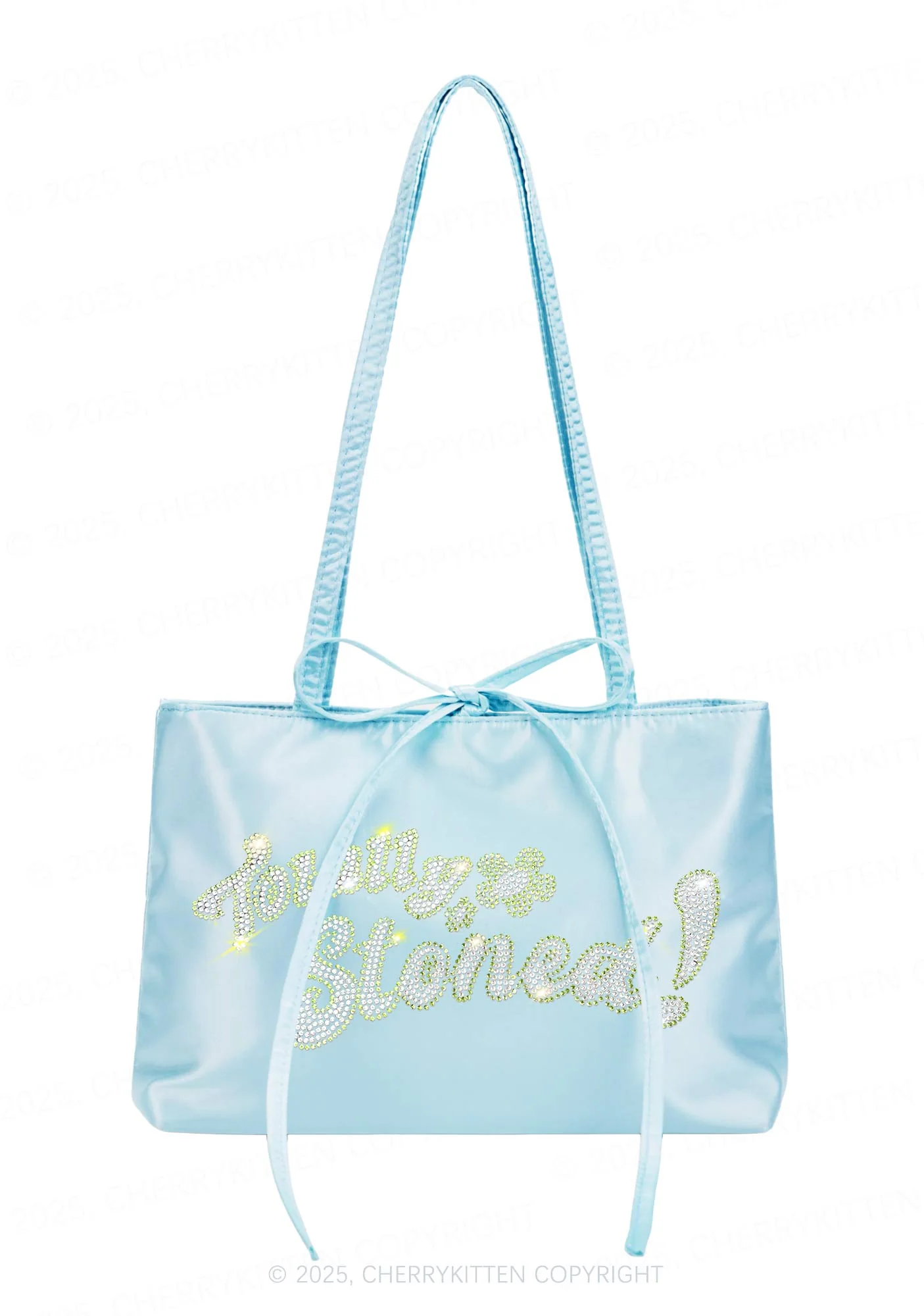 Rhinestone Totally Stoned Y2K Satin Bags Cherrykitten - Image 2