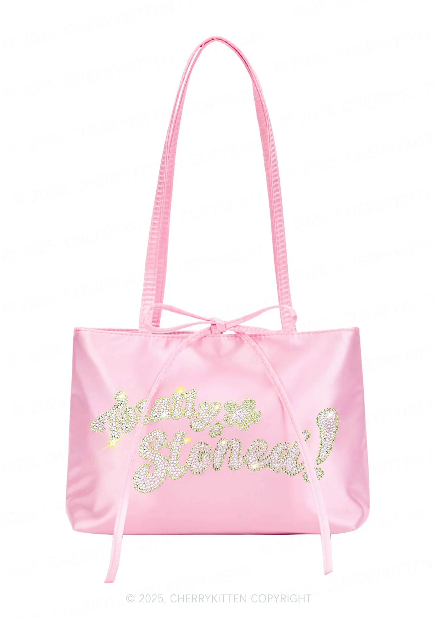 Rhinestone Totally Stoned Y2K Satin Bags Cherrykitten - Image 3
