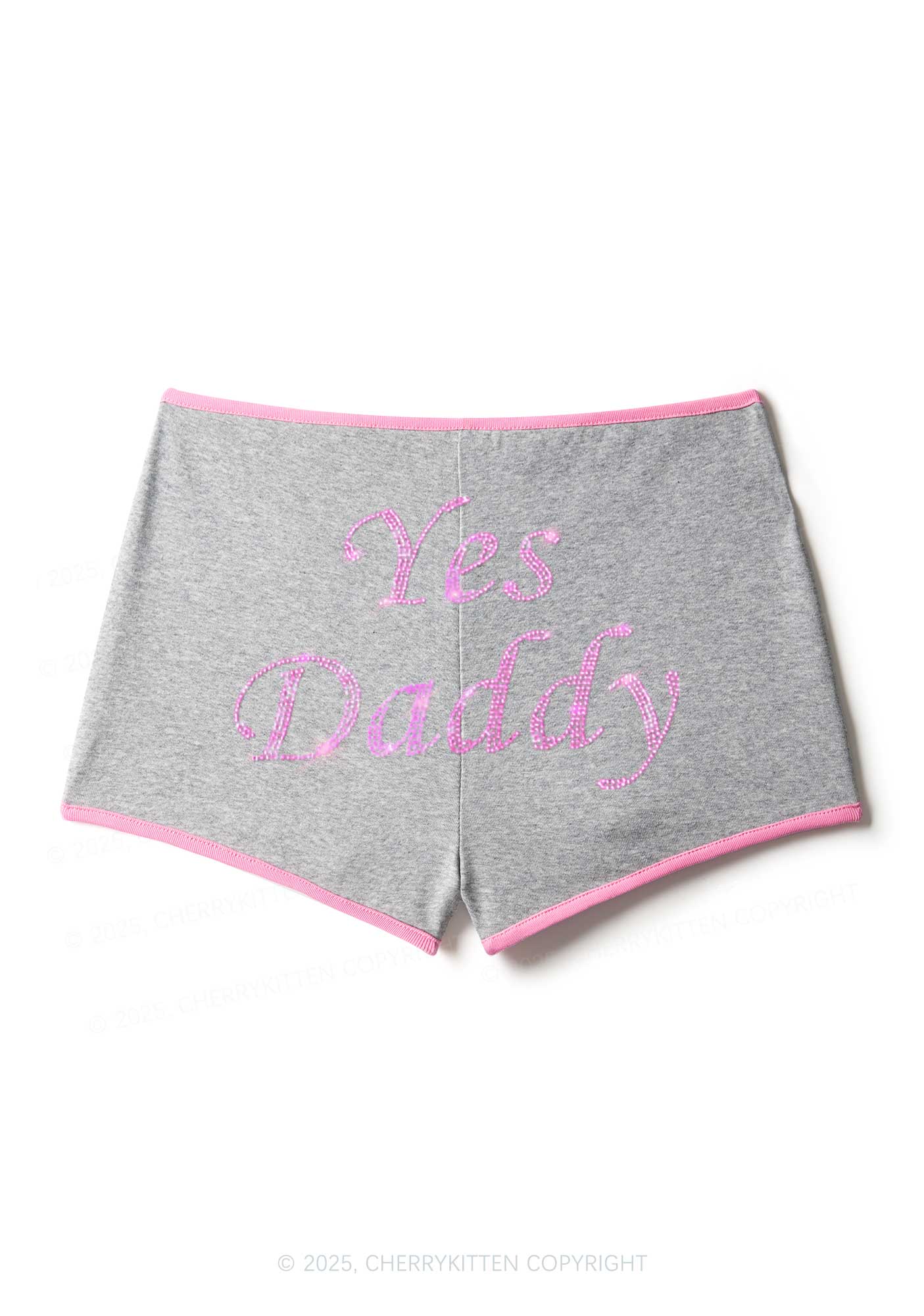 Rhinestone Yes Daddy Y2K Booty Shorts Cherrykitten - Image 7