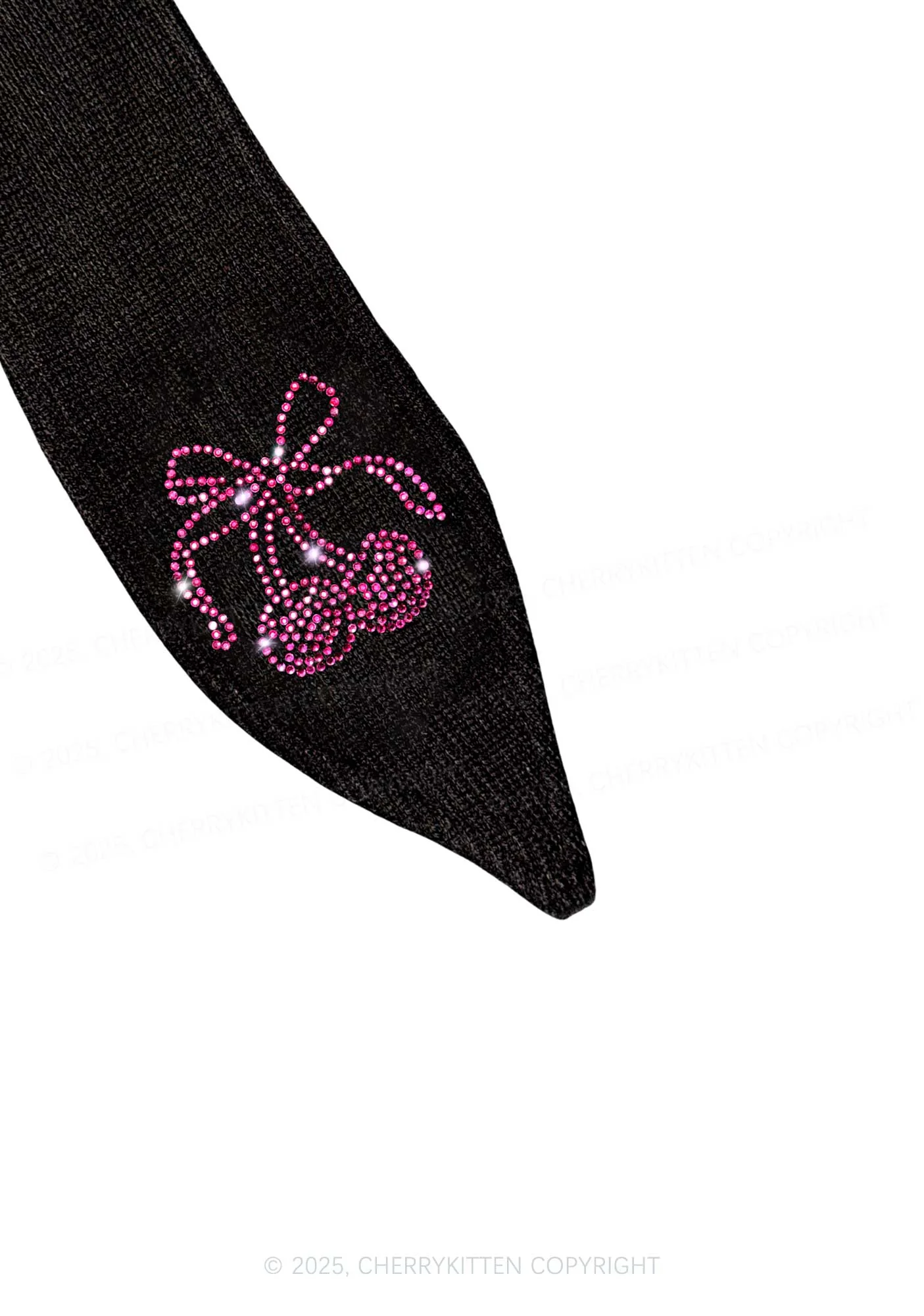 Rhinestone Future Mxxf Y2K Bunny Ear Knitted Hat Cherrykitten - Image 3