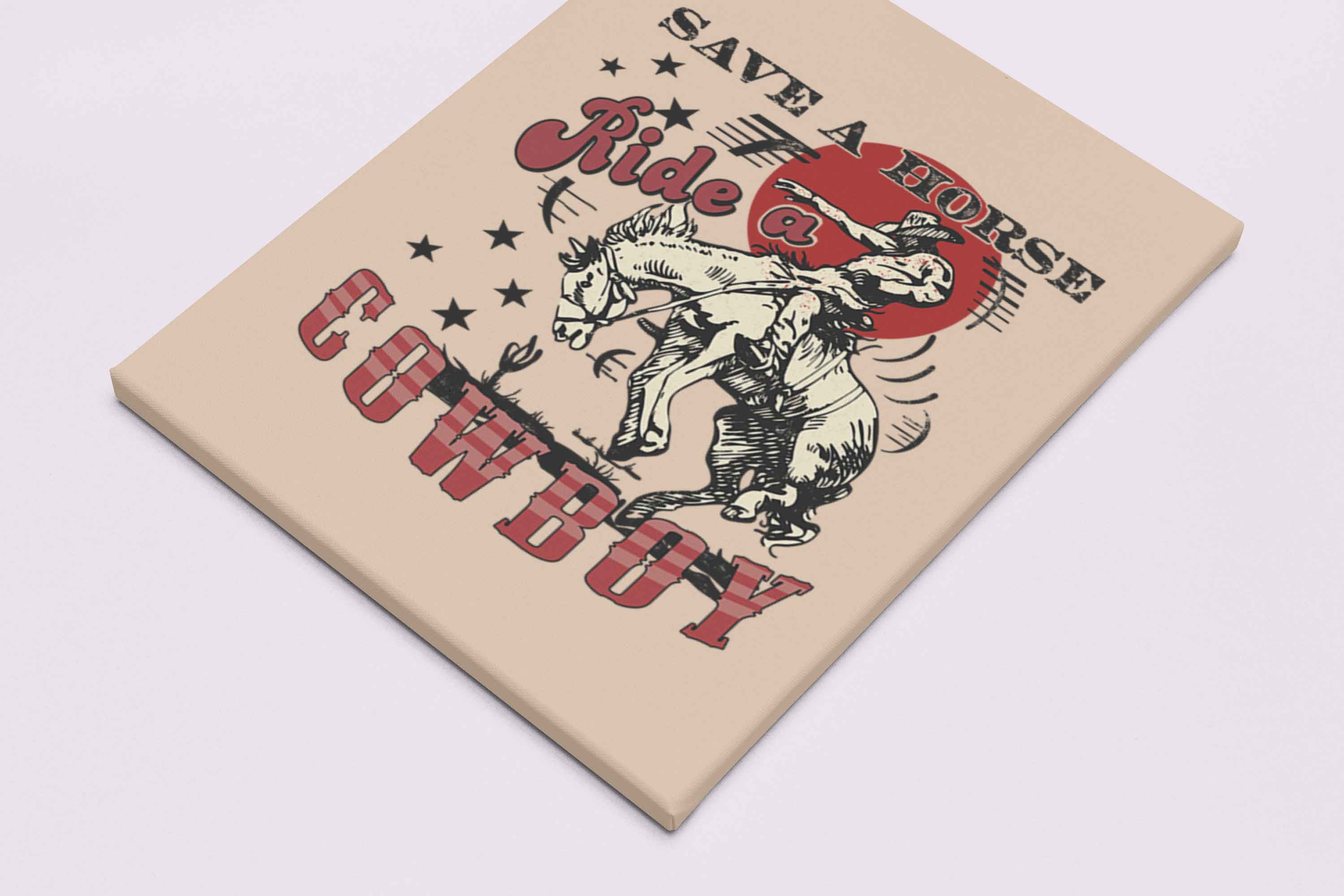 Ride A Cowboy Y2K Canvas Wall Art Cherrykitten - Image 3