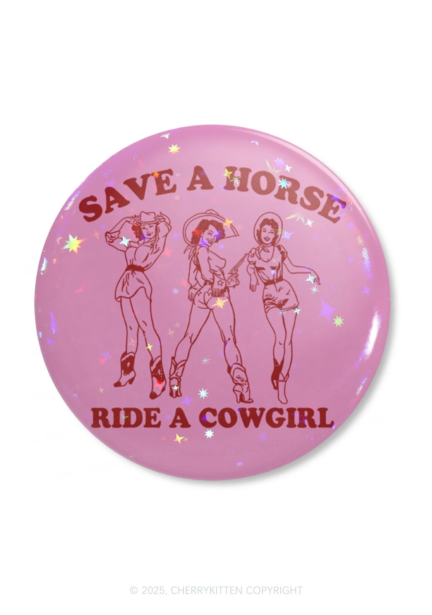 Ride A Cowgirl Pride 1Pc Y2K Pin Badge Cherrykitten - Image 3