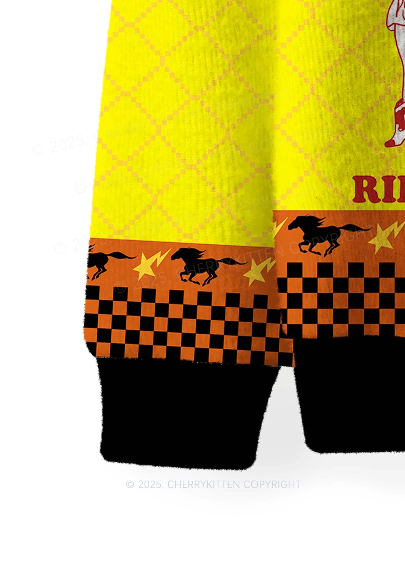 Ride A Cowgirl Pride Y2K Christmas Knit Sweatshirt Cherrykitten - Image 4