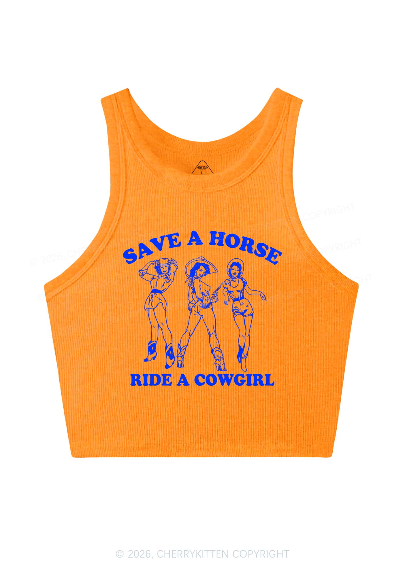 Ride A Cowgirl Y2K Crop Tank Top Cherrykitten - Image 9