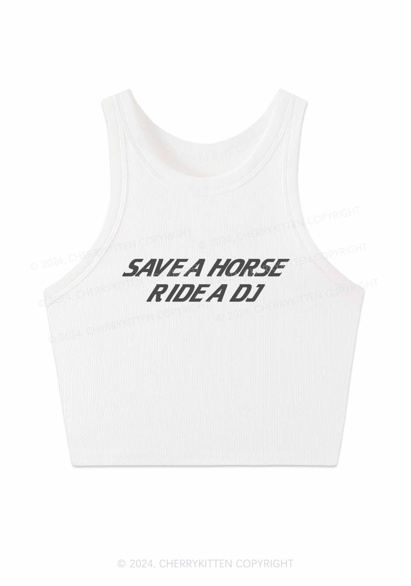 Ride A DJ Y2K Crop Tank Top Cherrykitten - Image 5