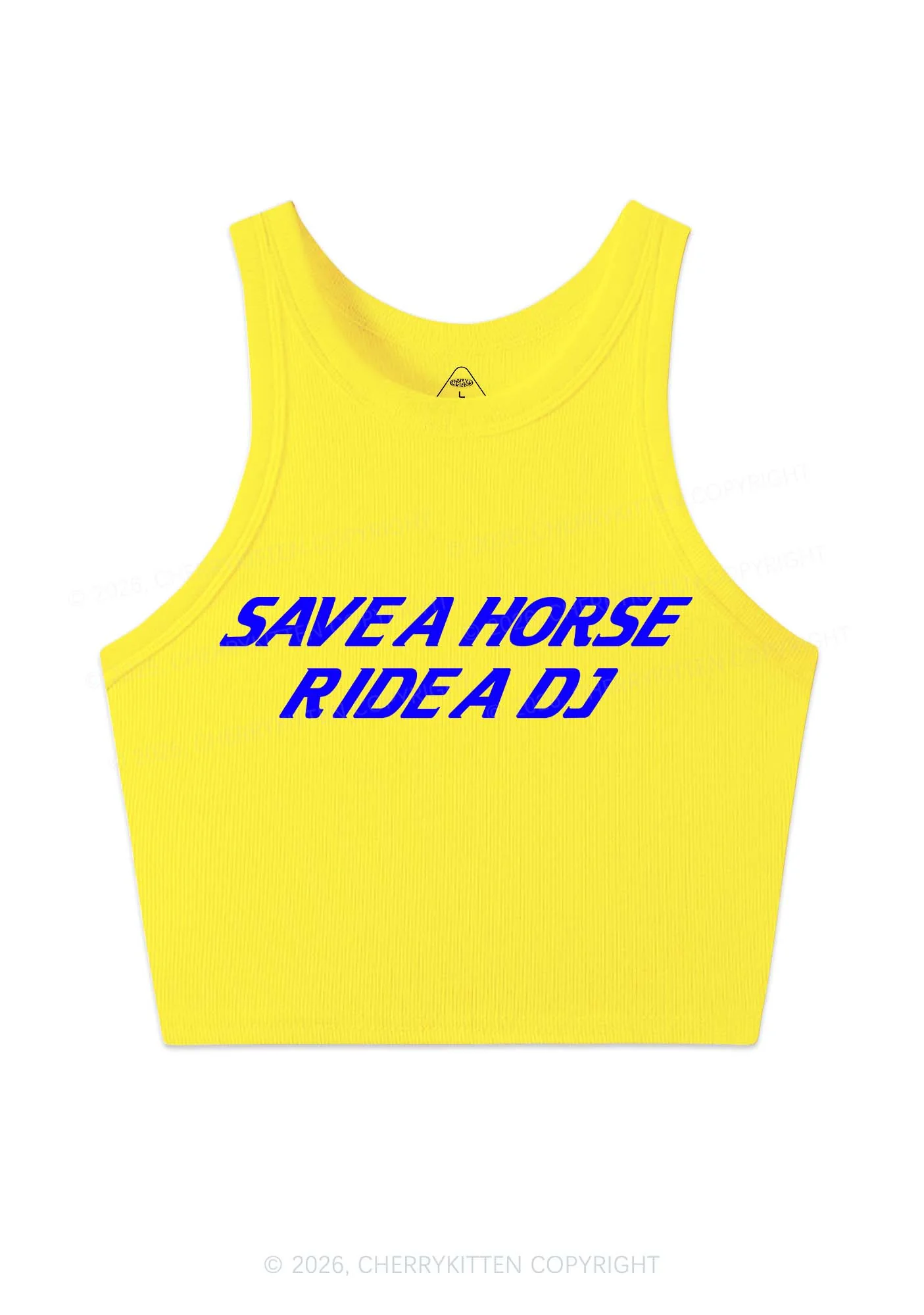 Ride A DJ Y2K Crop Tank Top Cherrykitten - Image 6