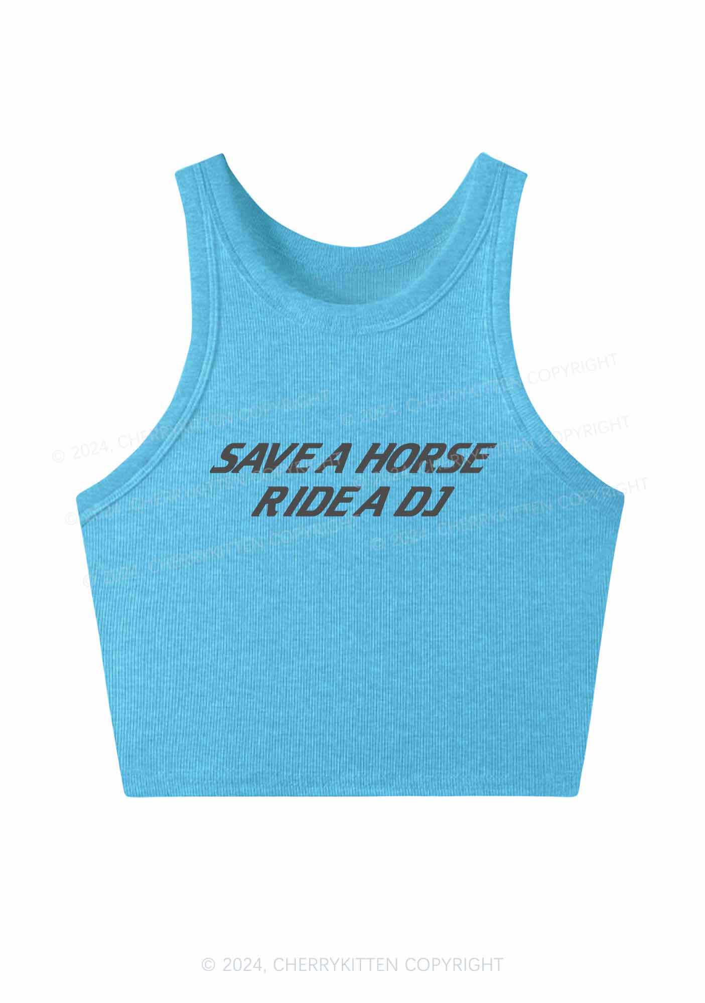 Ride A DJ Y2K Crop Tank Top Cherrykitten - Image 8