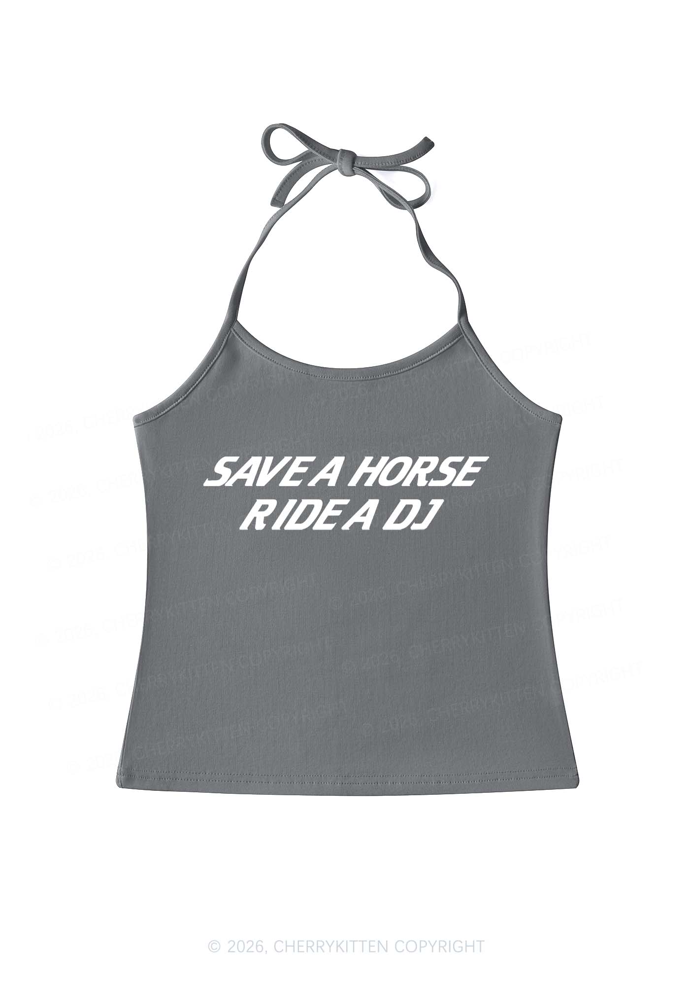 Ride A DJ Y2K Halter Neck Cami Cherrykitten - Image 10